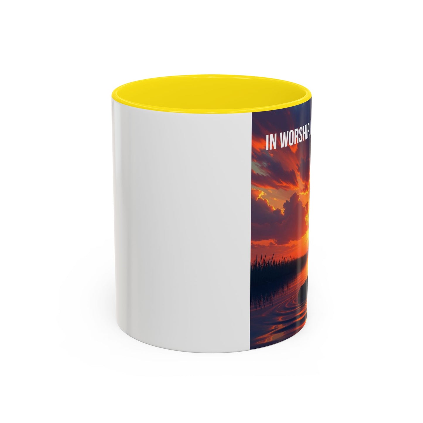 Inspirational Worship Coffee Mug - "In Worship, I Find My Refuge"