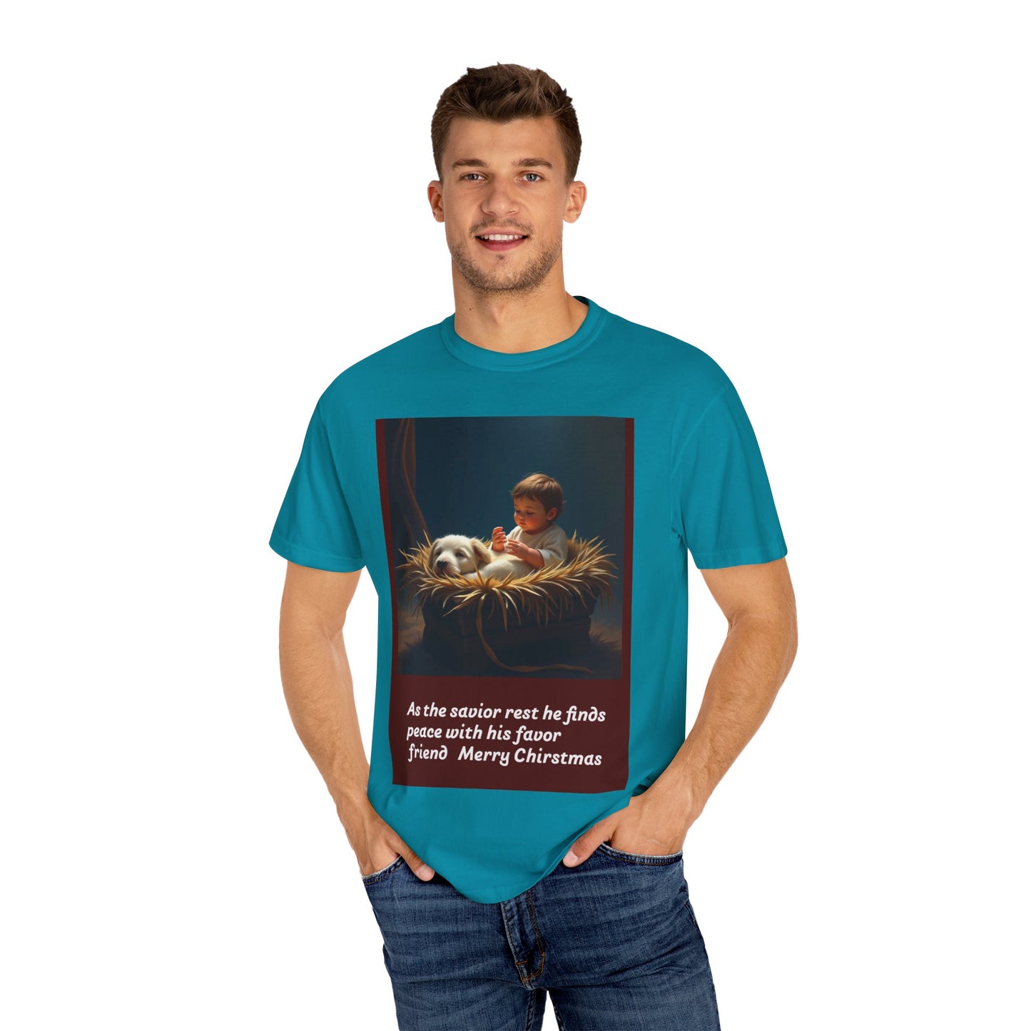 Unisex Christmas T-Shirt, Holiday Spirit Tee, Cozy Garment-Dyed Top, Festive Gift, Seasonal Wear