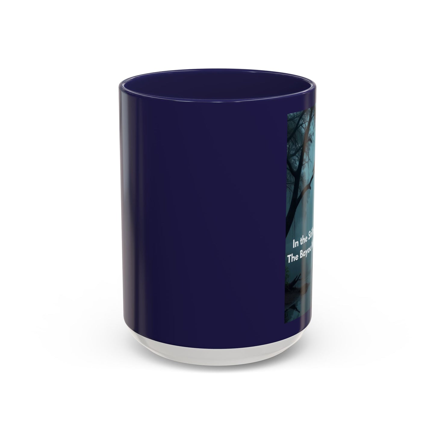 Accent Coffee Mug — Bayou Night Scene with Poetic Quote (11/15oz)