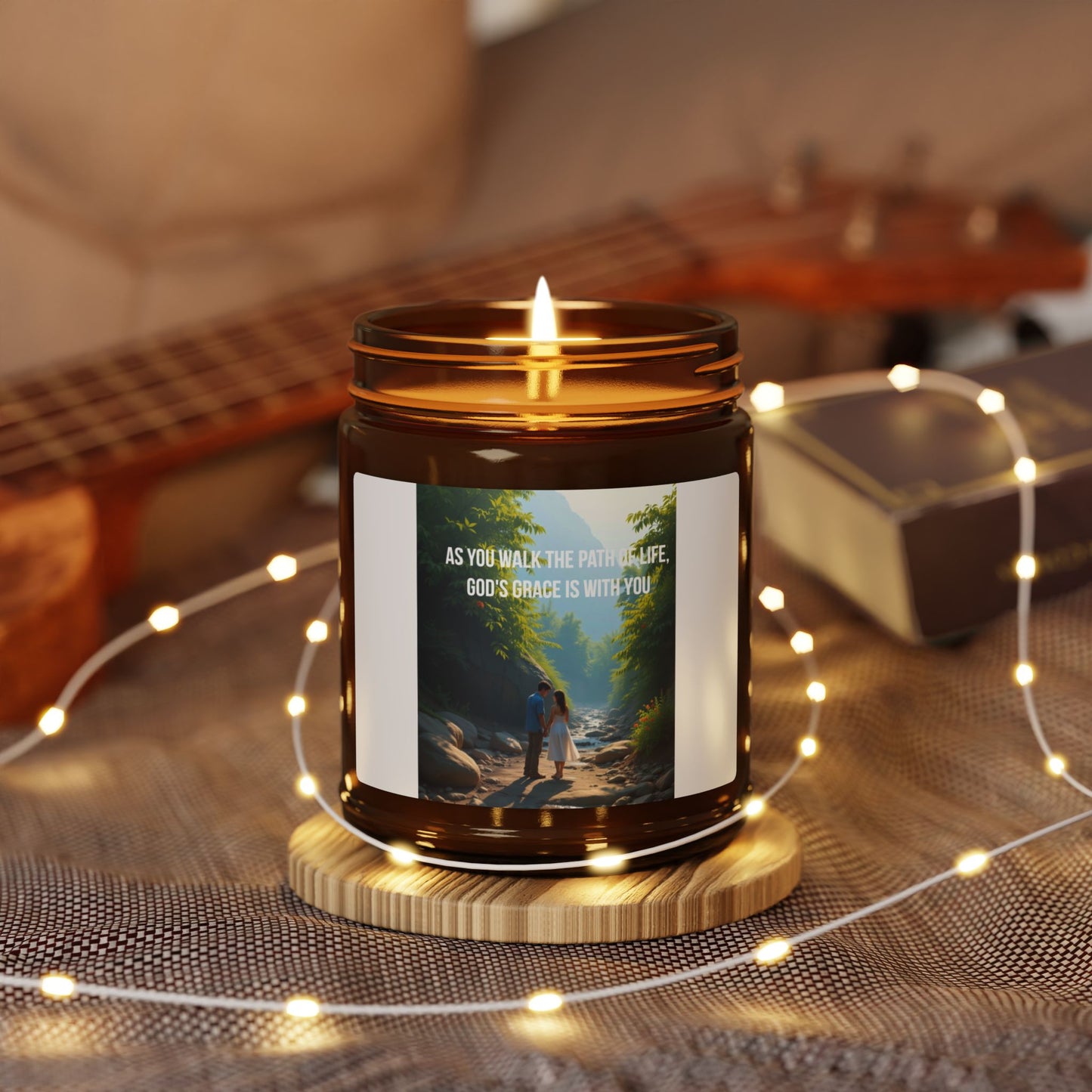 Soy Candle - Inspirational Nature Amber Jar (Multi-Size)