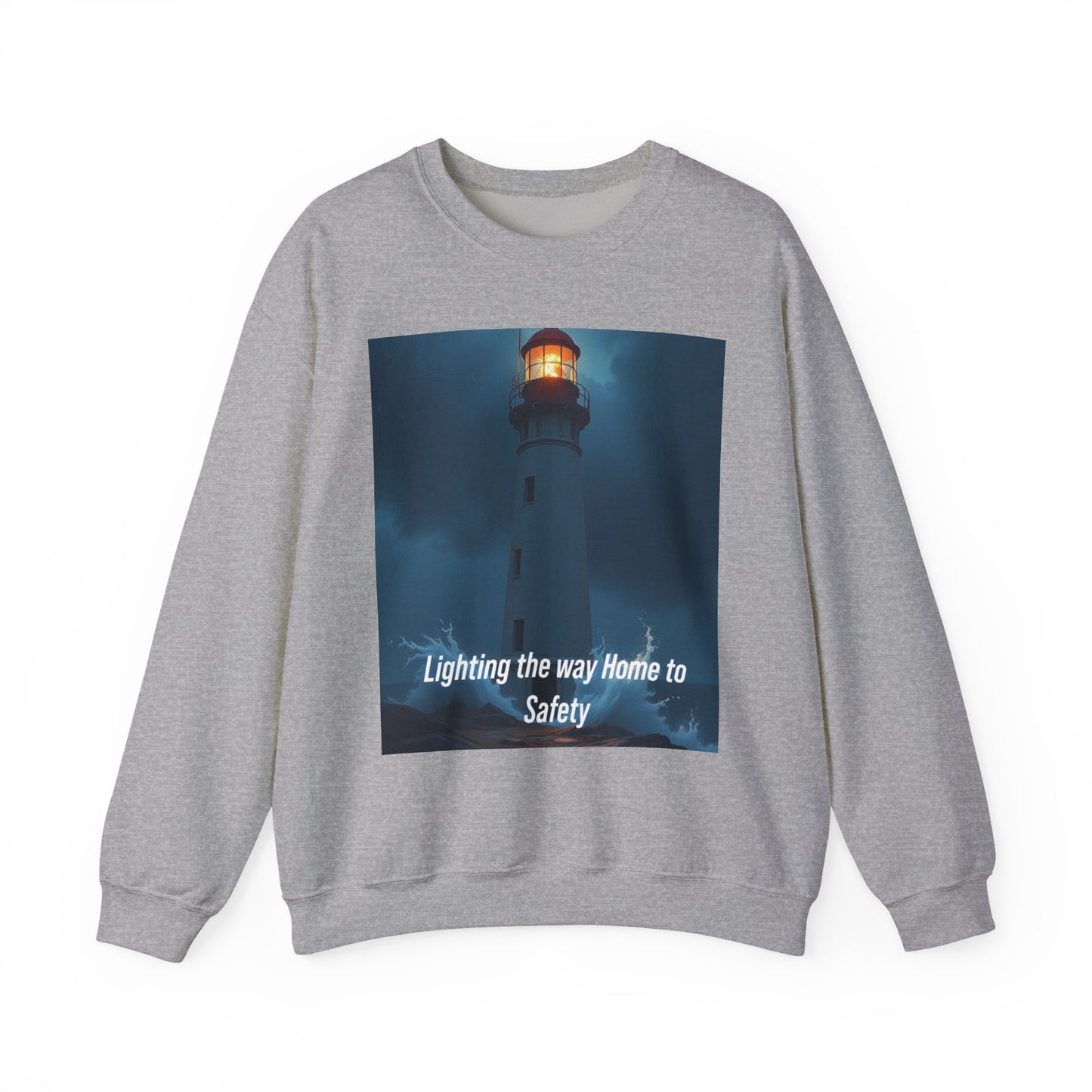 Lighthouse Crewneck Sweatshirt – "Lighting the Way Home to Safety"
