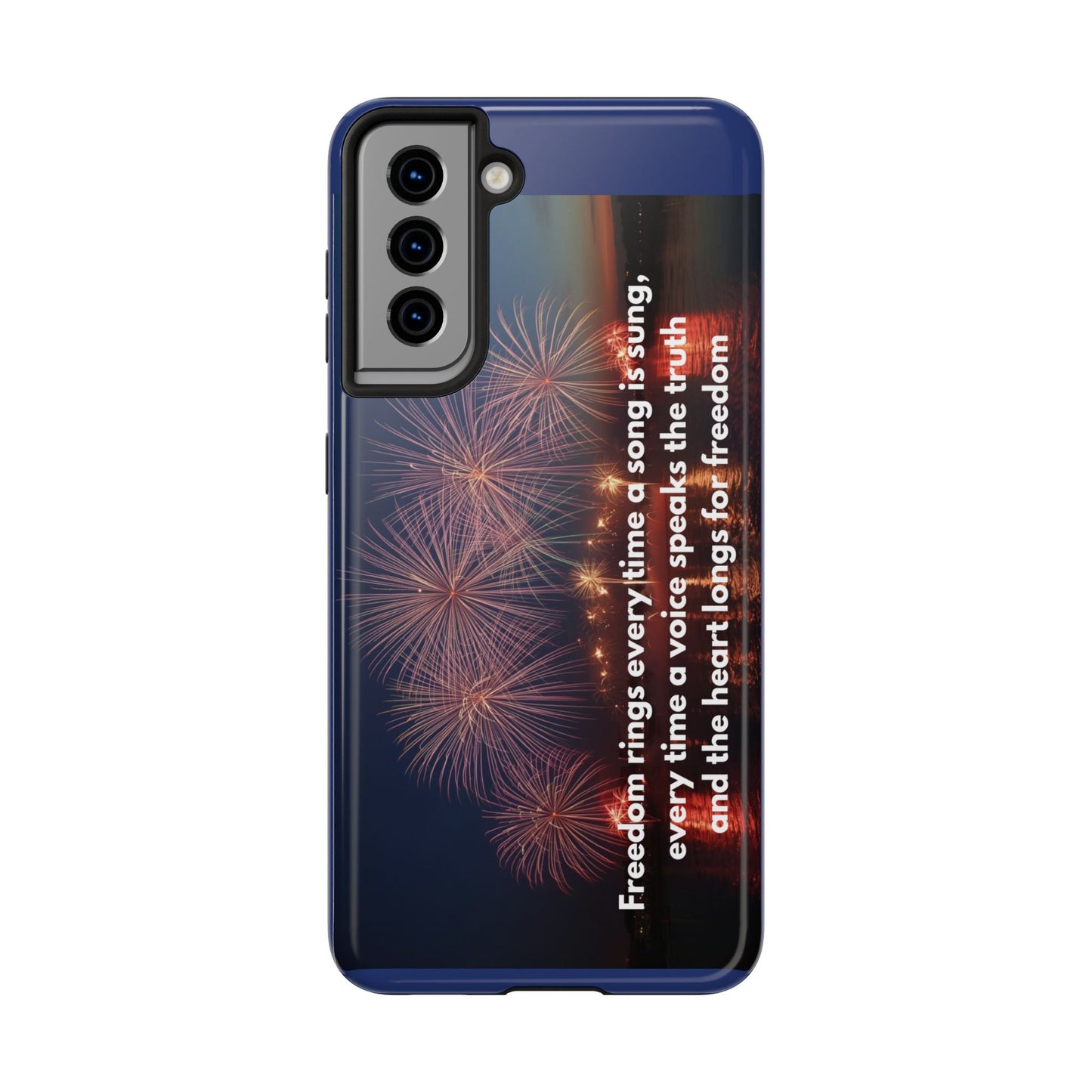 Fireworks Freedom Tough Phone Case — Patriotic 4th of July Quote Case