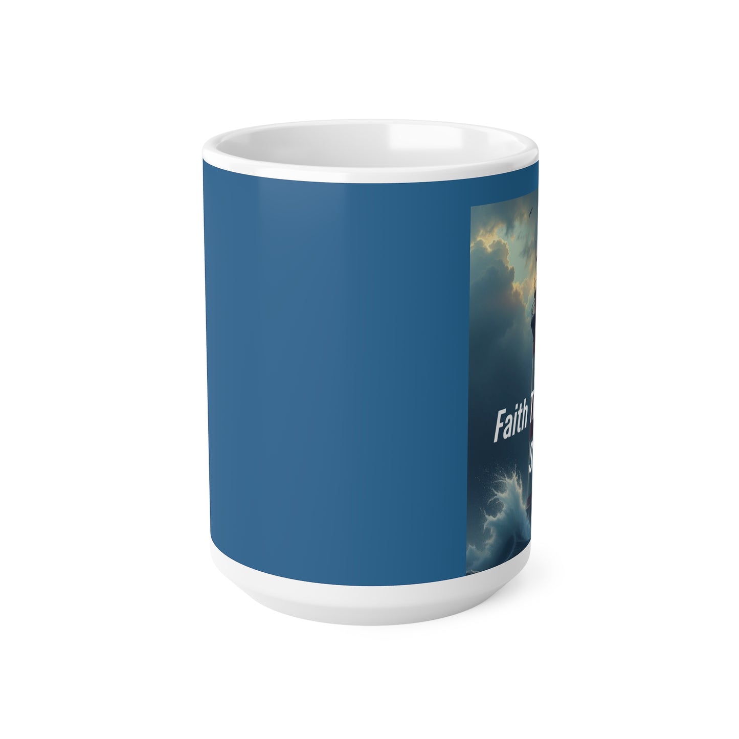 Faith Over Fear Ceramic Coffee Mug — Inspirational Christian 11oz & 15oz