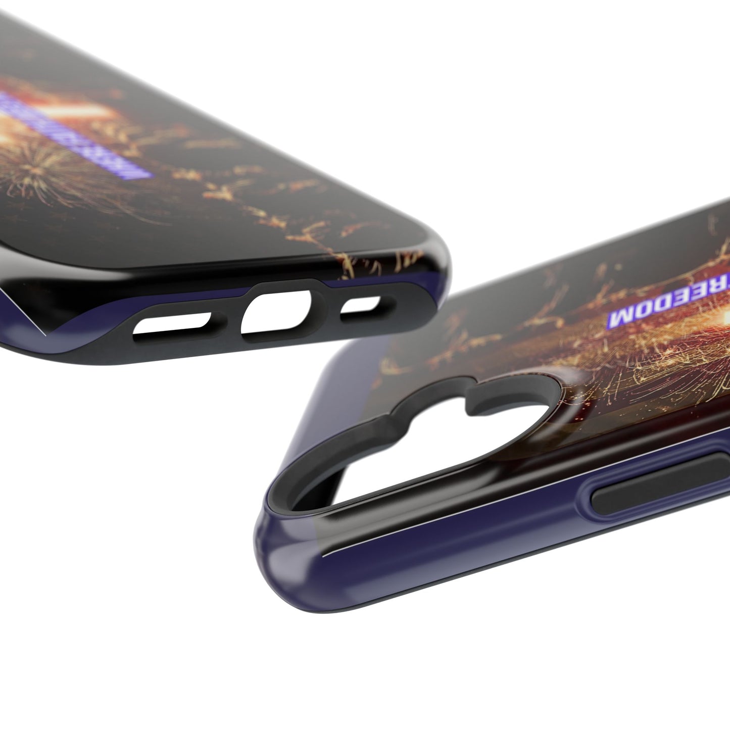 Christian Cross iPhone Case — “Where Faith Meets Freedom” Magnetic Impact-Resistant Phone Case
