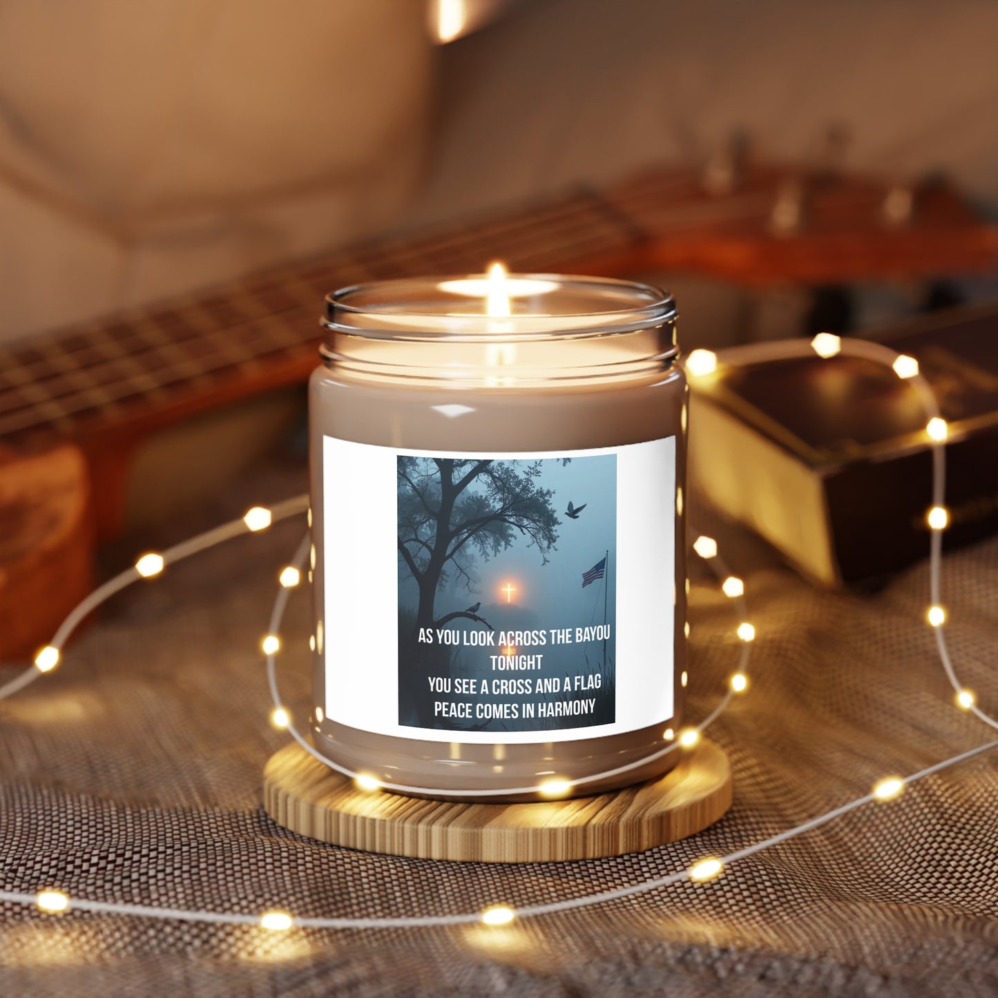 Bayou Sunset Soy Candle — "As You Look Across the Bayou Tonight" Scented Jar