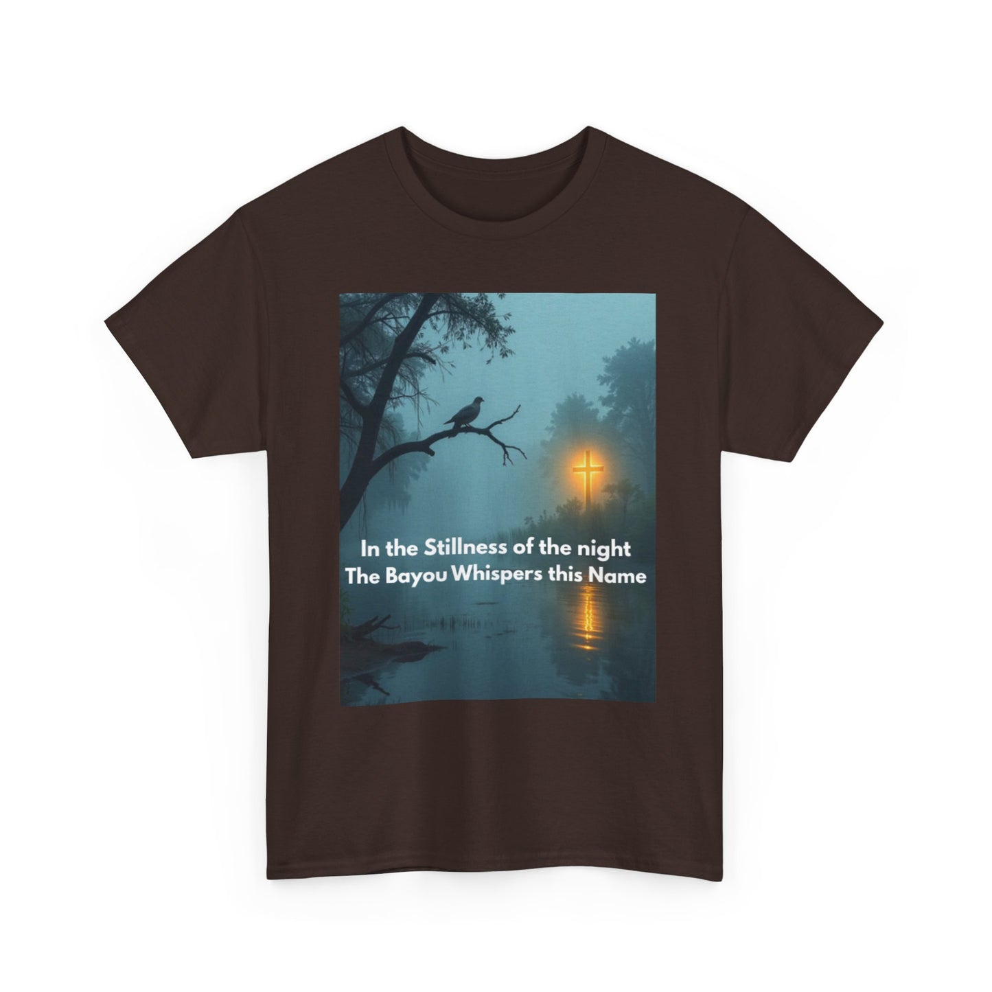 Bayou Night Tee — "In the Stillness of the Night The Bayou Whispers its Name" Graphic Shirt