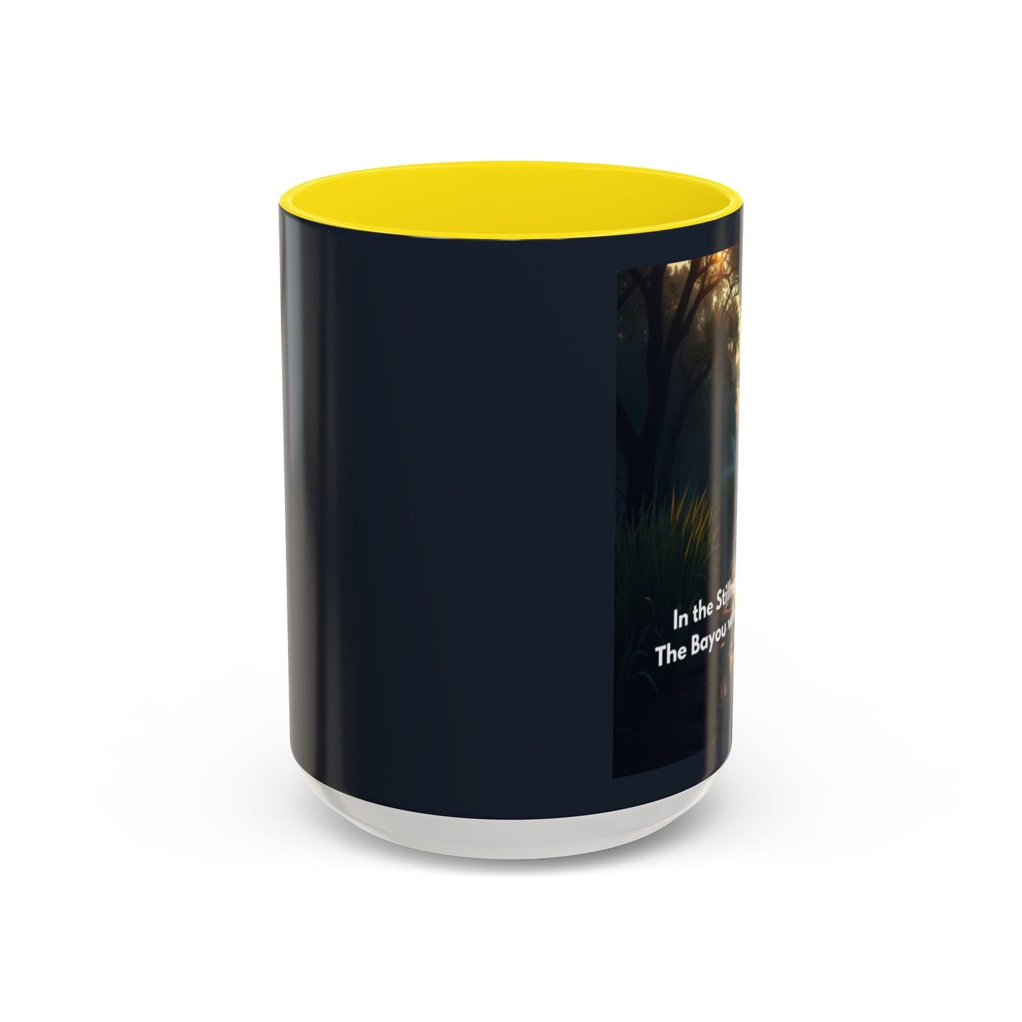 Bayou Night Coffee Mug — 'In the Stillness of the Night, The Bayou Whispers His Name' Accent Mug