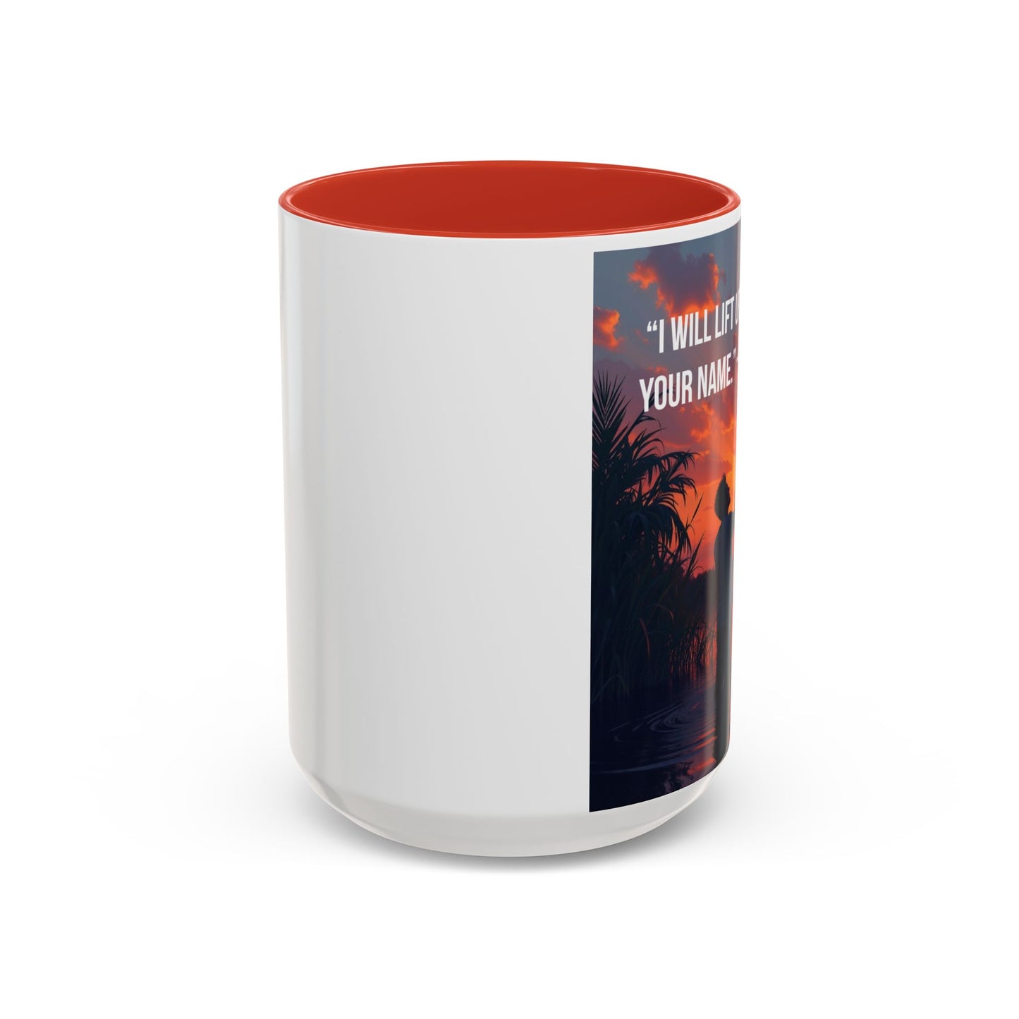 Psalm 63:4 Coffee Mug — "I Will Lift Up My Hands in Your Name" Inspirational Accent Mug