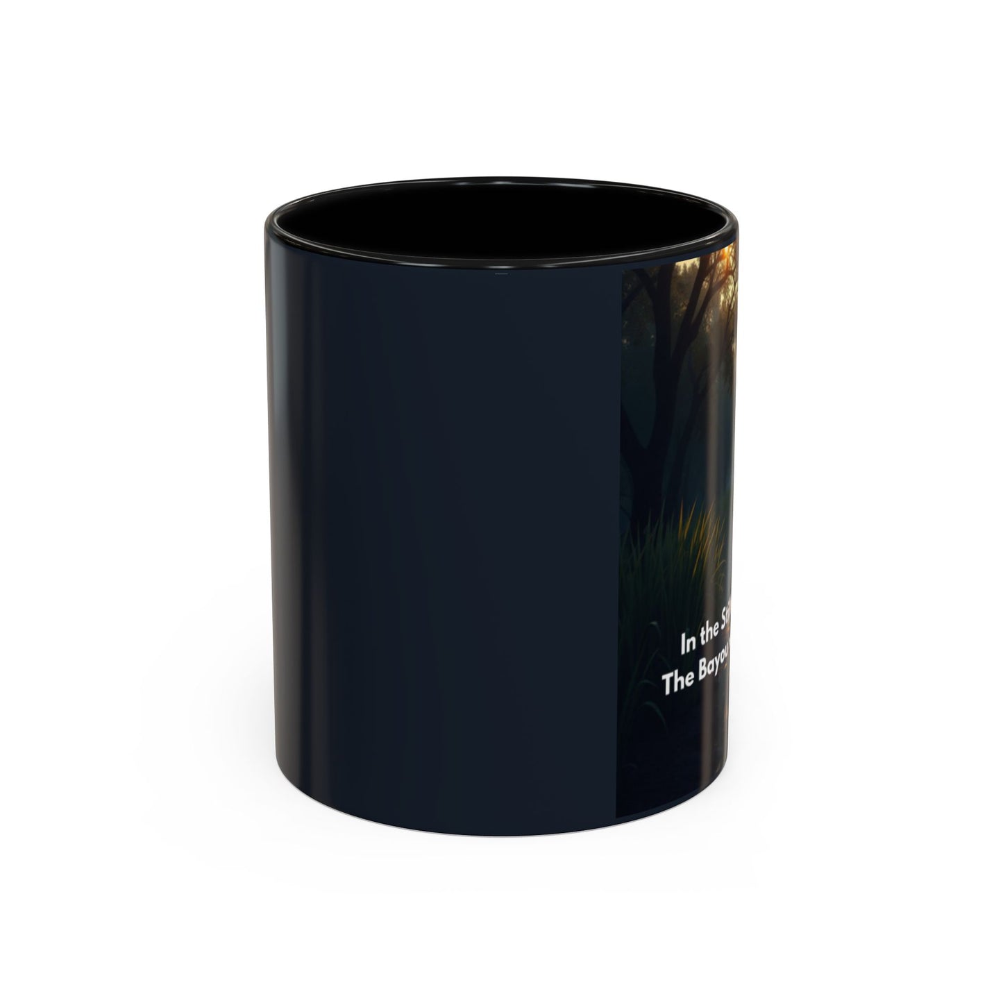 Bayou Night Coffee Mug — 'In the Stillness of the Night, The Bayou Whispers His Name' Accent Mug