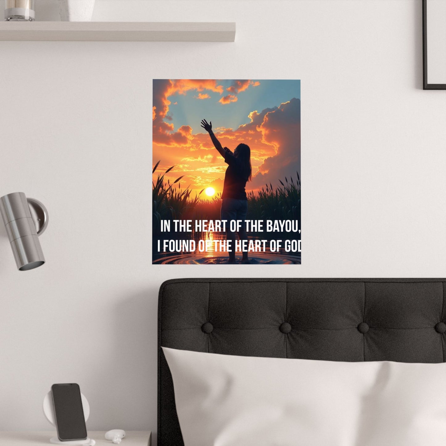 Satin Poster — "In the Heart of the Bayou" Sunset Silhouette Wall Art