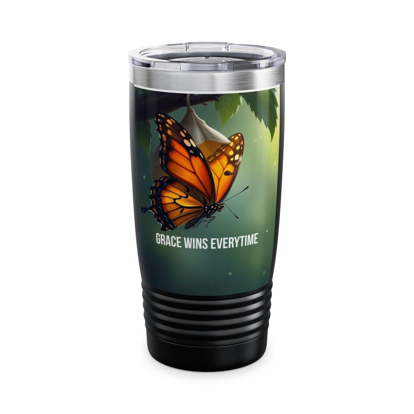 Grace Wins Everytime Butterfly 20oz Tumbler
