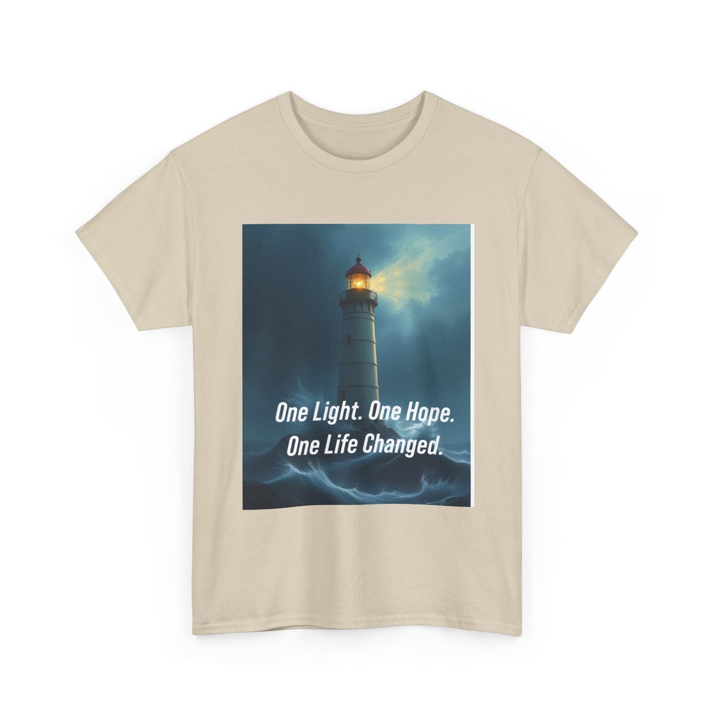 Lighthouse Tee — "One Light. One Hope. One Life Changed." Inspirational Graphic T-Shirt