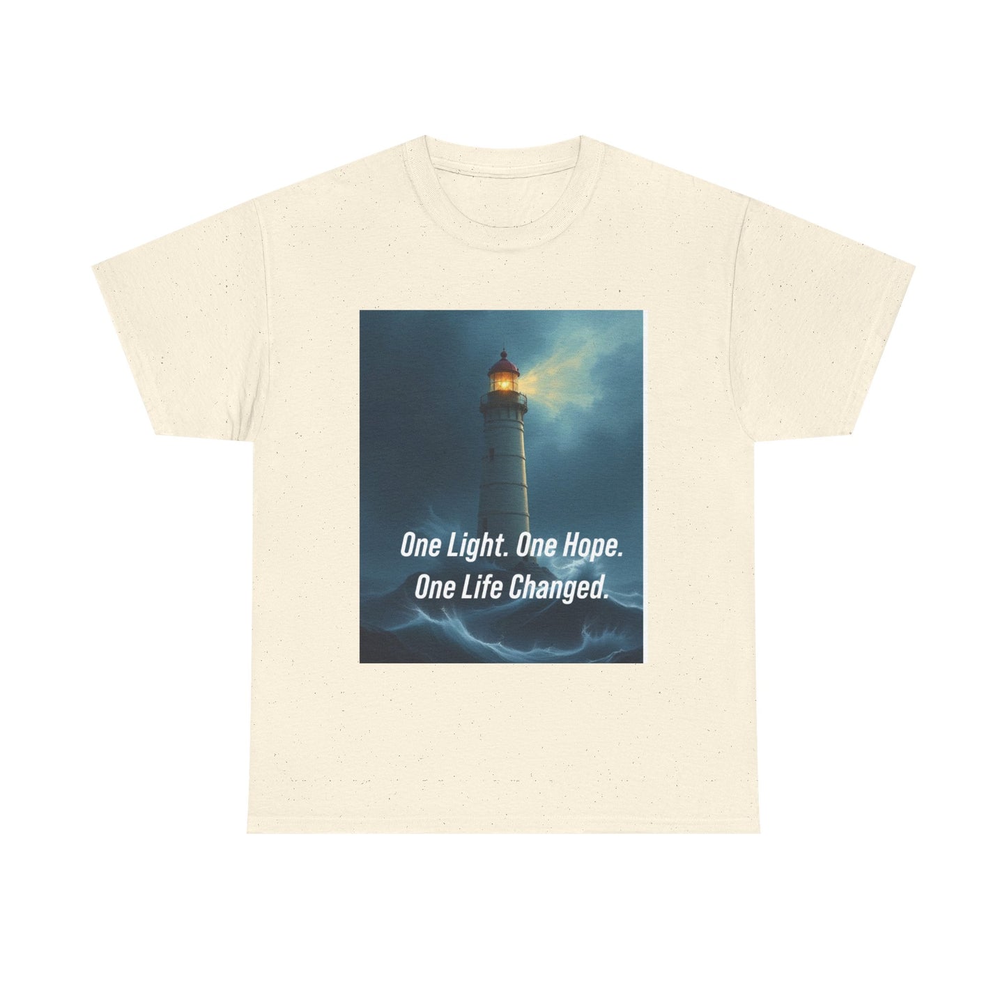 Lighthouse Tee — "One Light. One Hope. One Life Changed." Inspirational Graphic T-Shirt