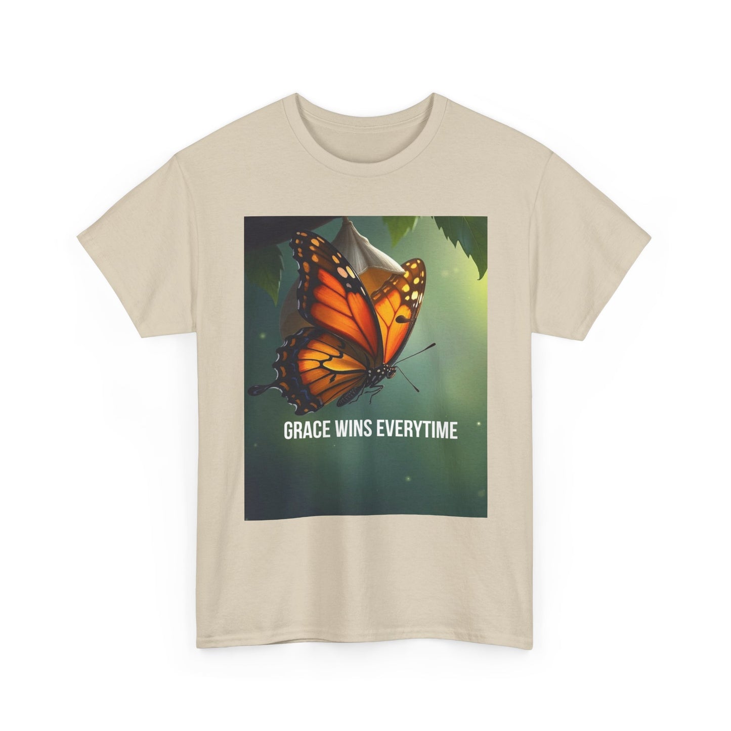 Butterfly 'Grace Wins Everytime' Graphic Tee - Inspirational Nature T-Shirt