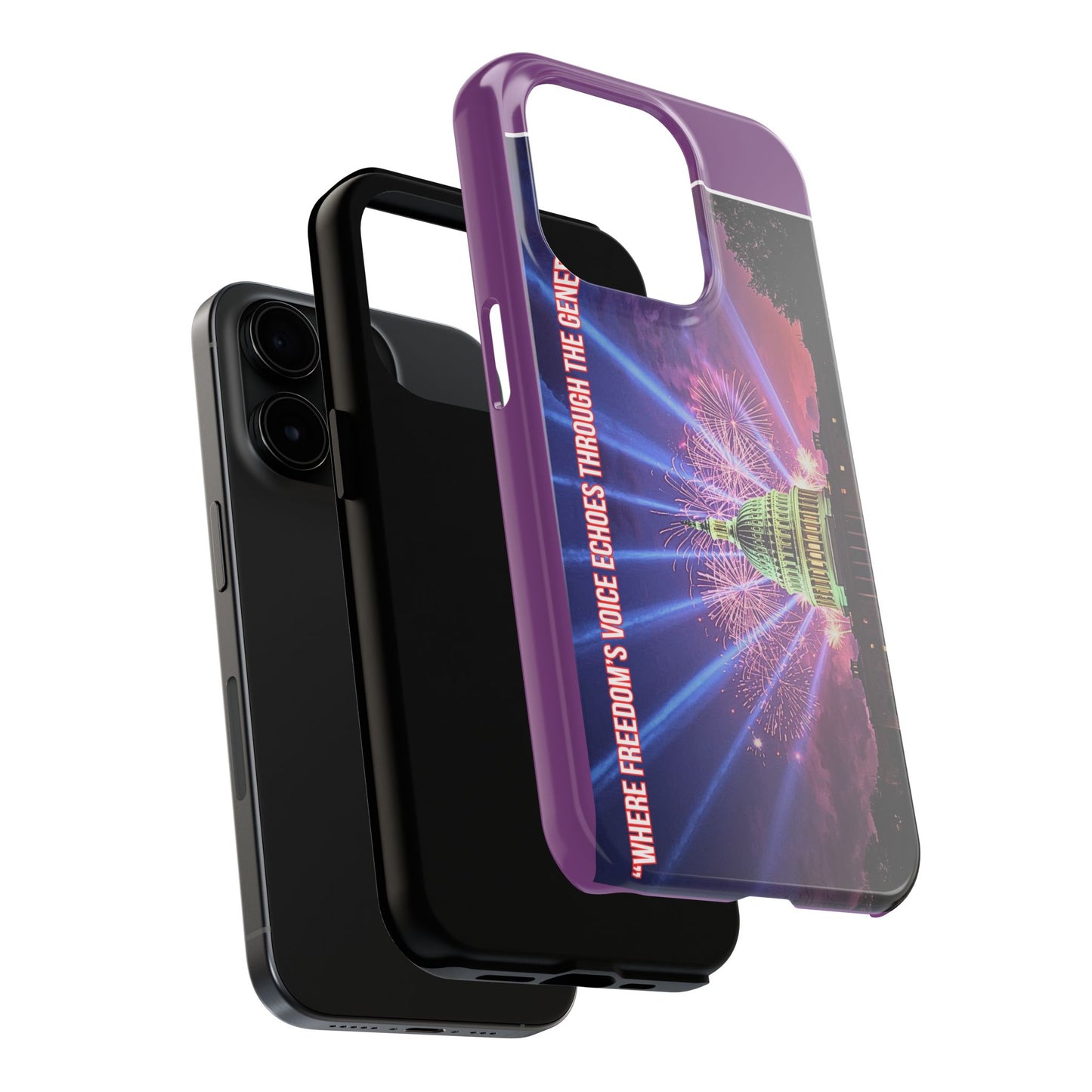 Capitol Fireworks Tough Phone Case — “Where Freedom’s Voice Echoes Through the Generations”
