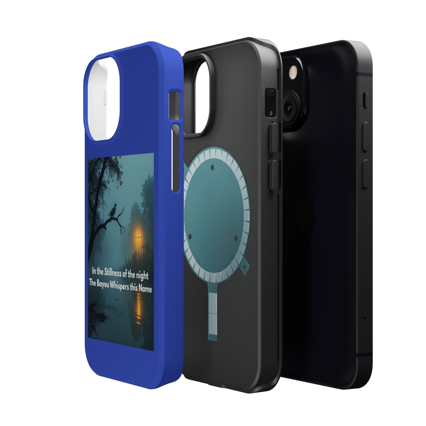 Magnetic Impact-Resistant Phone Case — Bayou Night Scene with Poem