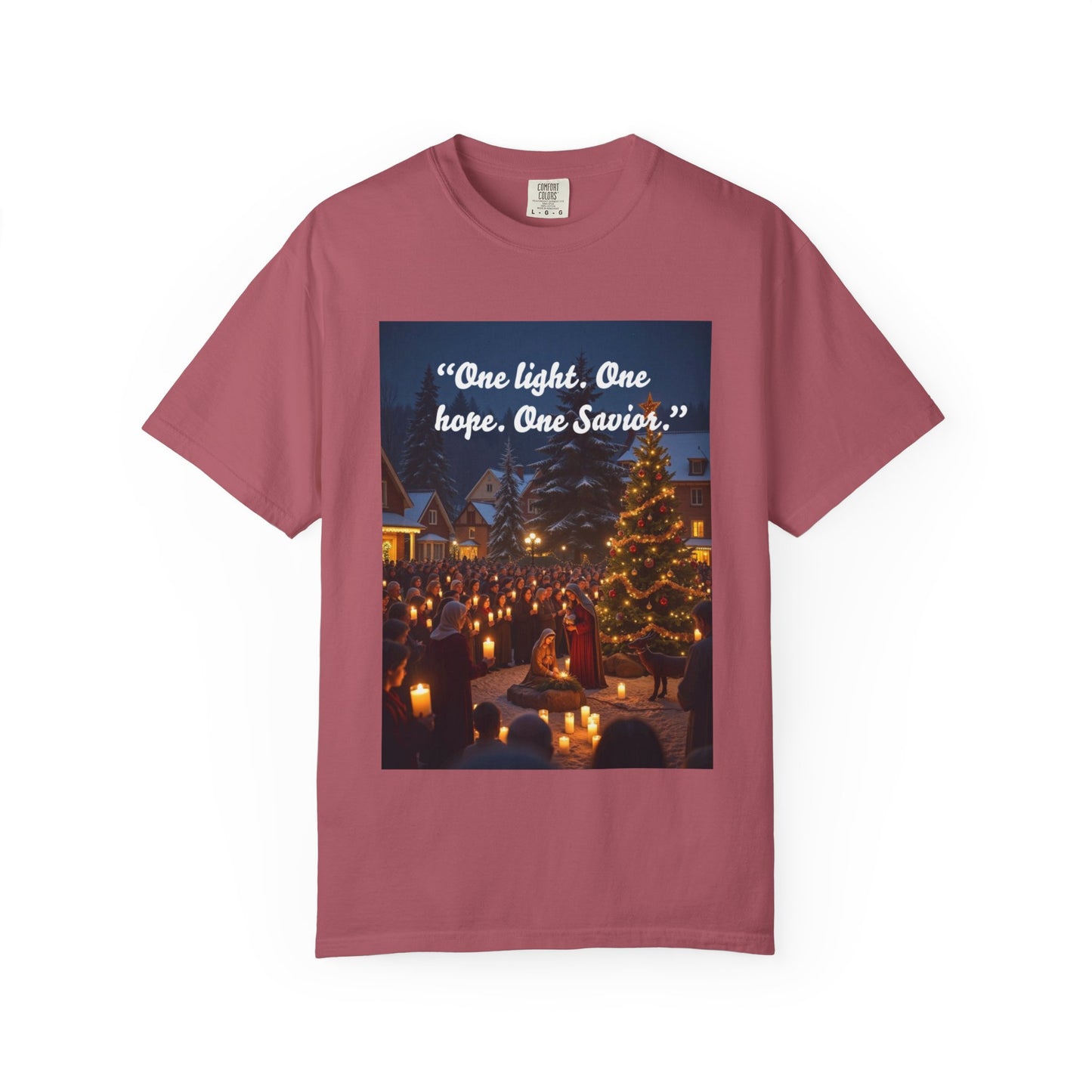 Unisex Garment-Dyed T-shirt with Inspirational Holiday Message, Festive Tee, Gift for Christmas, Family Gatherings, Holiday Celebrations