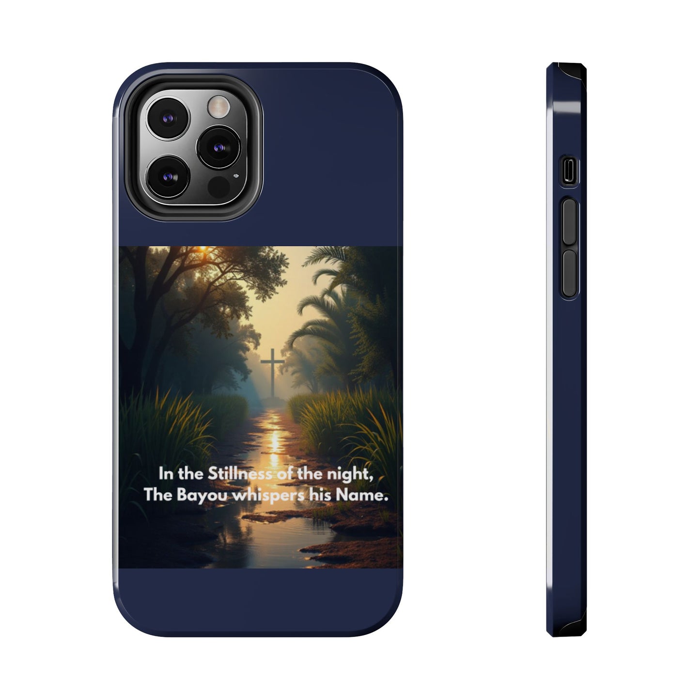 Bayou Cross Phone Case — "In the Stillness of the Night, The Bayou Whispers His Name"