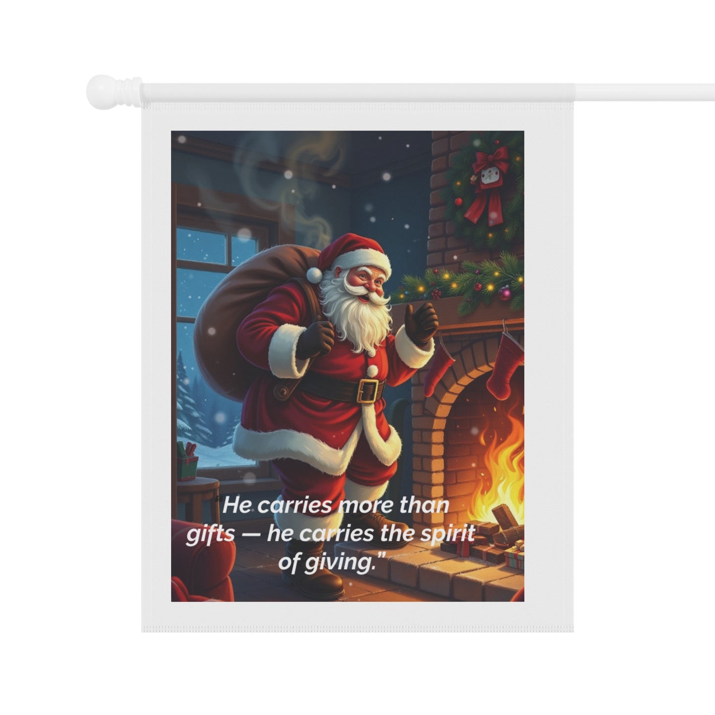 He carries more than gifts, He carries the spirit of giving