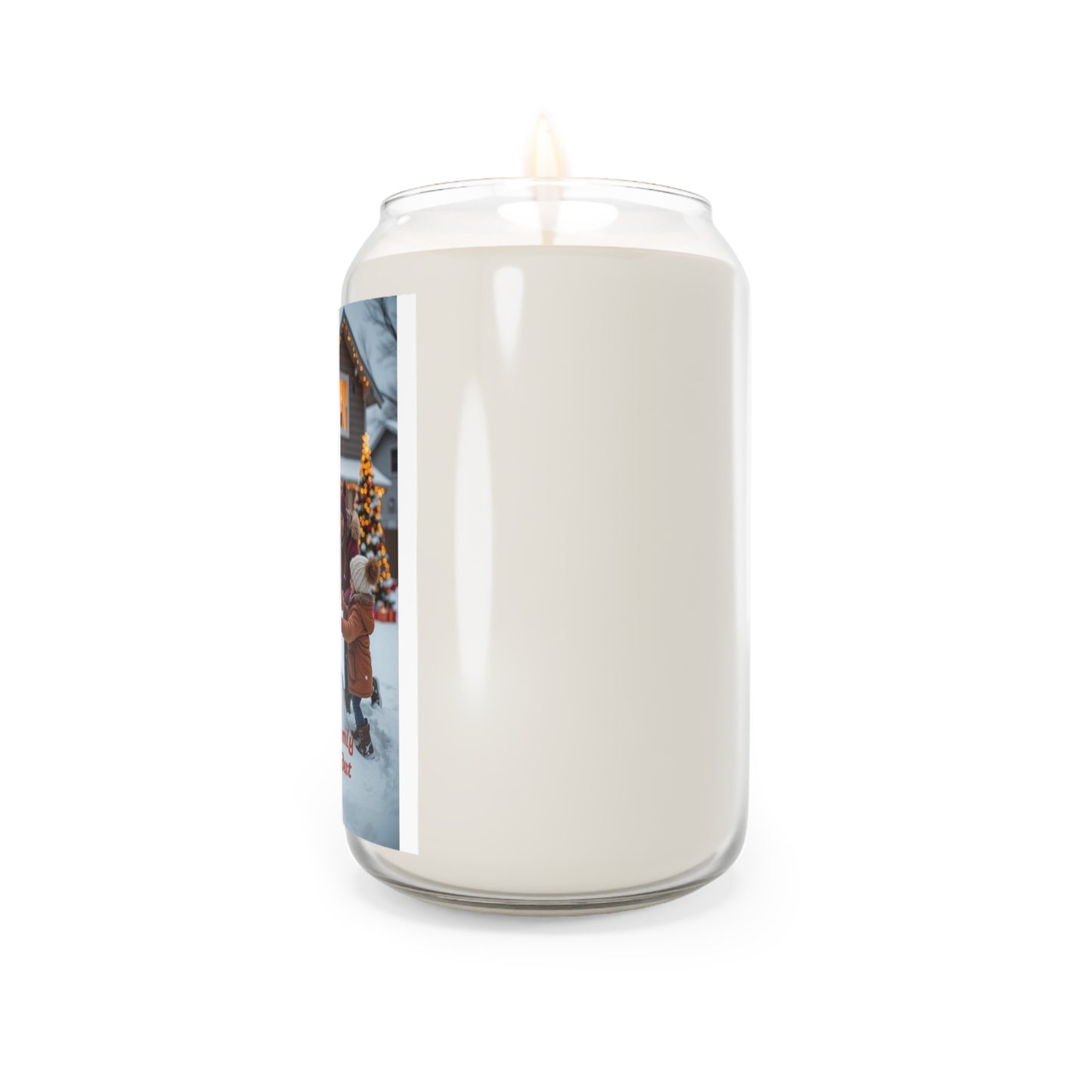 Scented Soy Candle - Warmth of Family, Cozy Winter Decor, Holiday Gift, Aromatherapy Candle, Snowman Theme  162