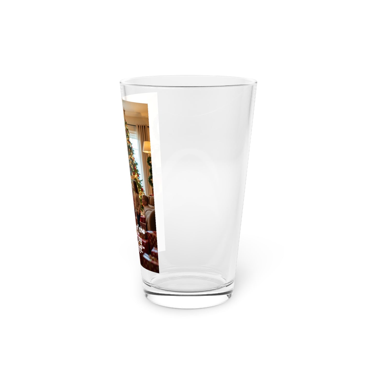 Festive Holiday Pint Glass, 16oz, Christmas Gift, Family Gatherings, Personalized Drinkware, Seasonal Decor