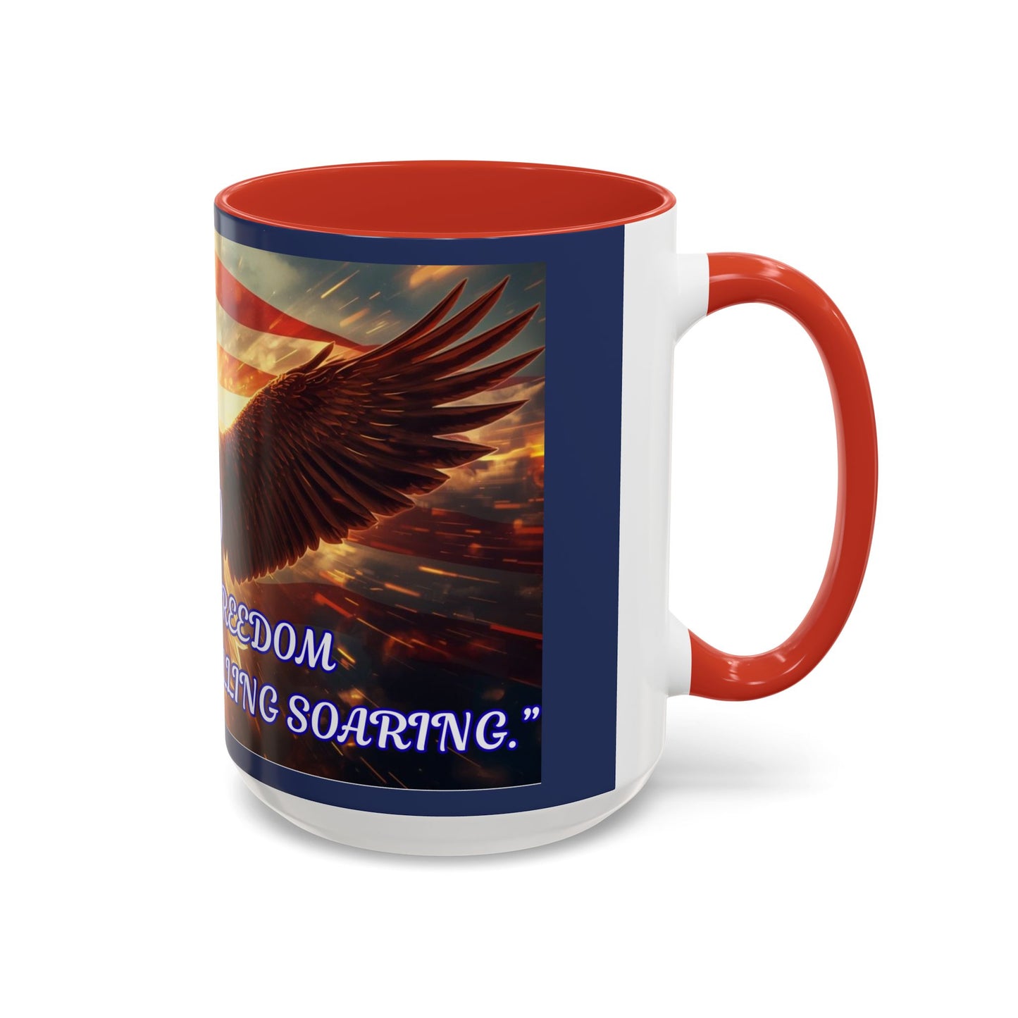 Patriotic Eagle Coffee Mug – "250 Years of Freedom" Accent Mug