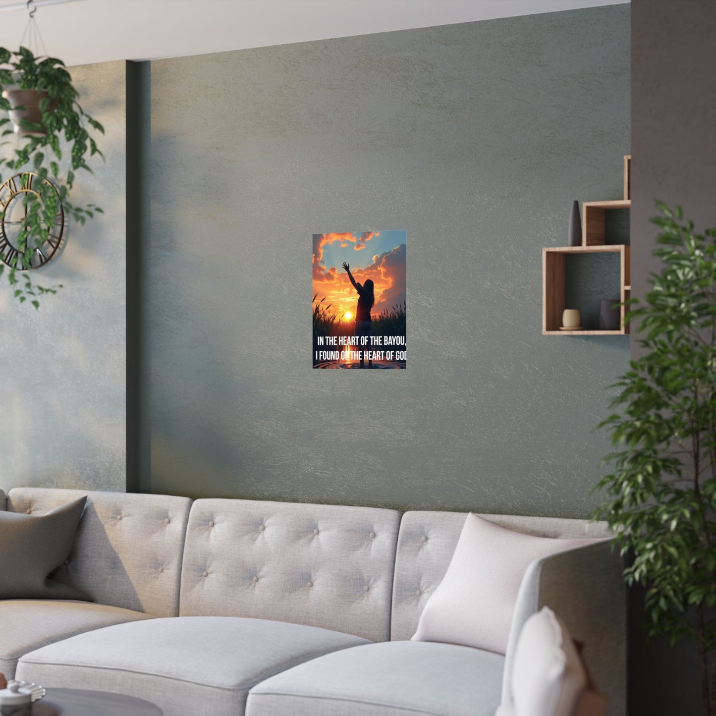 Satin Poster — "In the Heart of the Bayou" Sunset Silhouette Wall Art