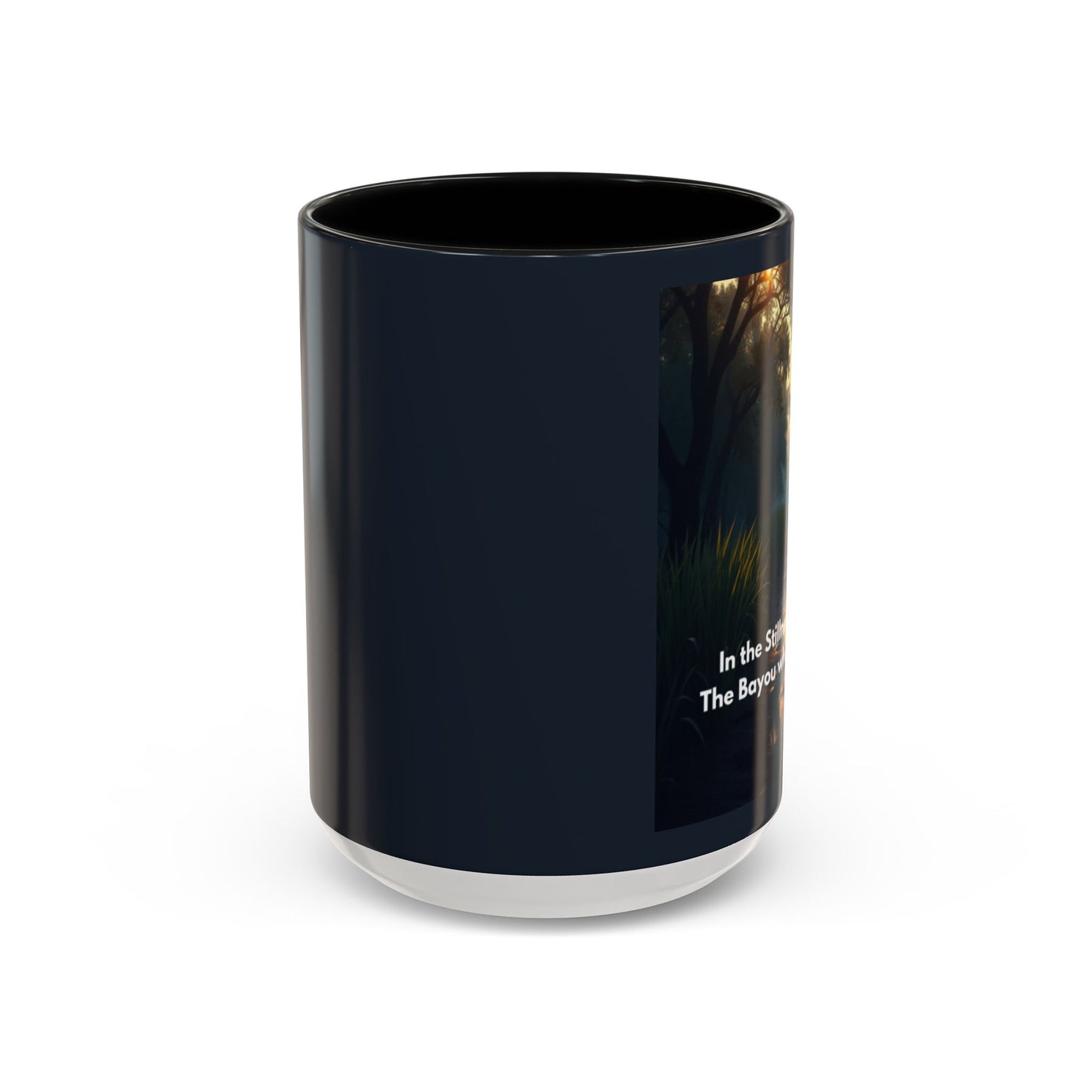 Bayou Night Coffee Mug — 'In the Stillness of the Night, The Bayou Whispers His Name' Accent Mug