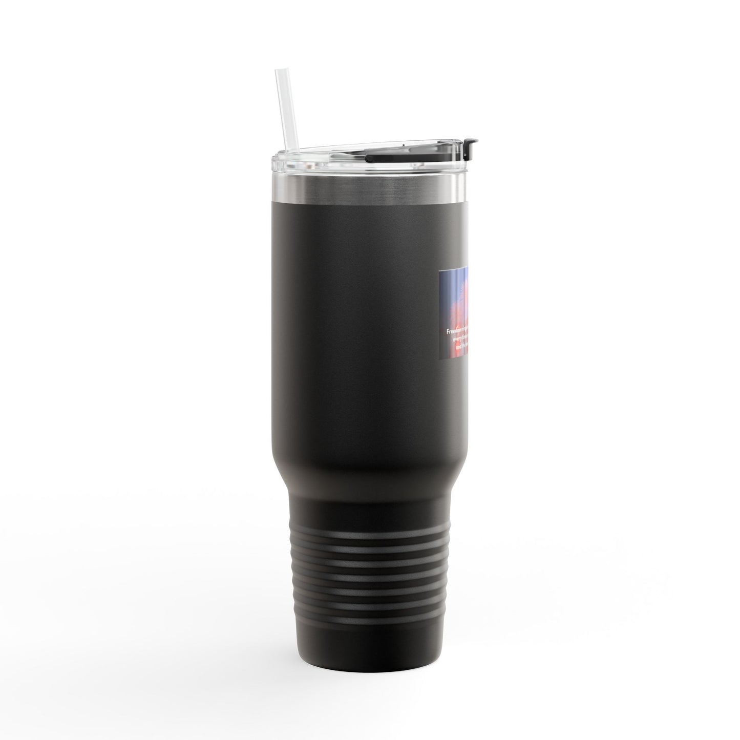 40oz Insulated Travel Mug — Inspirational Fireworks Quote Design