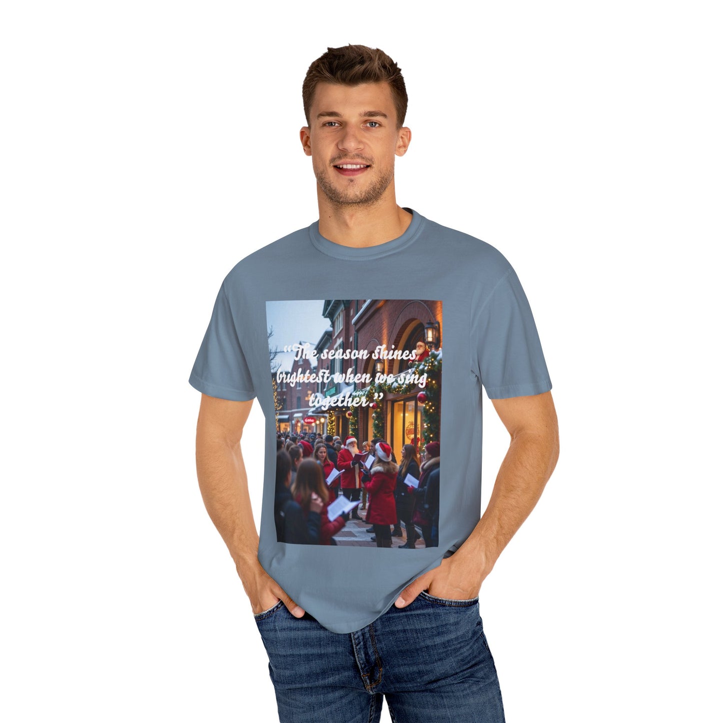Holiday Cheer T-Shirt, Unisex Holiday Shirt, Christmas Gift, Family Gathering Shirt, Song Sing Along Tee