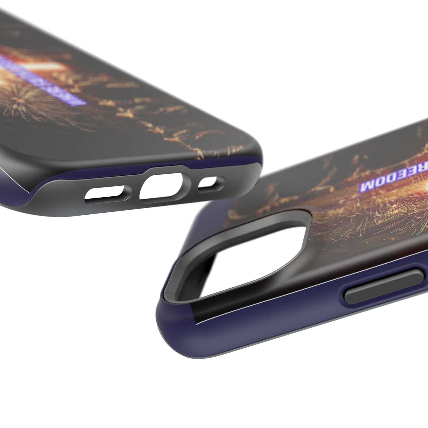 Christian Cross iPhone Case — “Where Faith Meets Freedom” Magnetic Impact-Resistant Phone Case