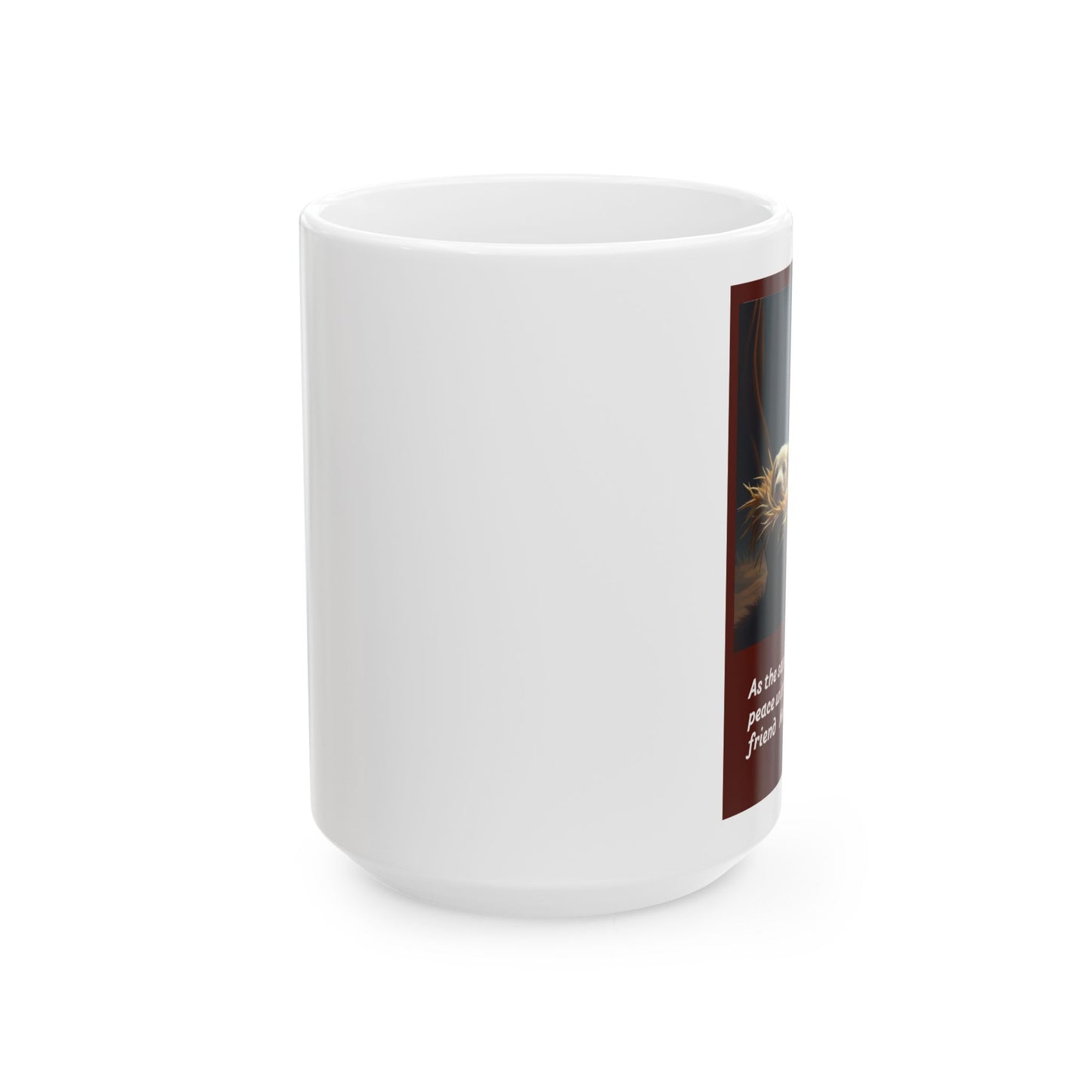 Christmas Peaceful Moments Mug, Cute Kid and Dog Design, Holiday Gift for Friends, Religious Mug, Cozy Winter Coffee Cup