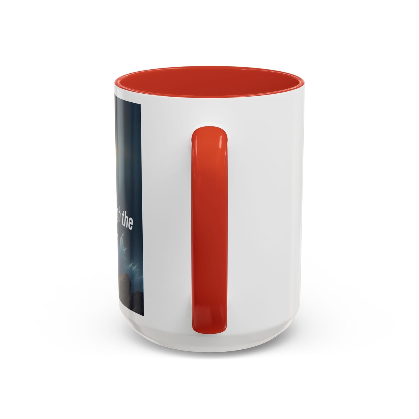 Faith Through the Storm Lighthouse Coffee Mug - Inspirational Ceramic Accent Mug