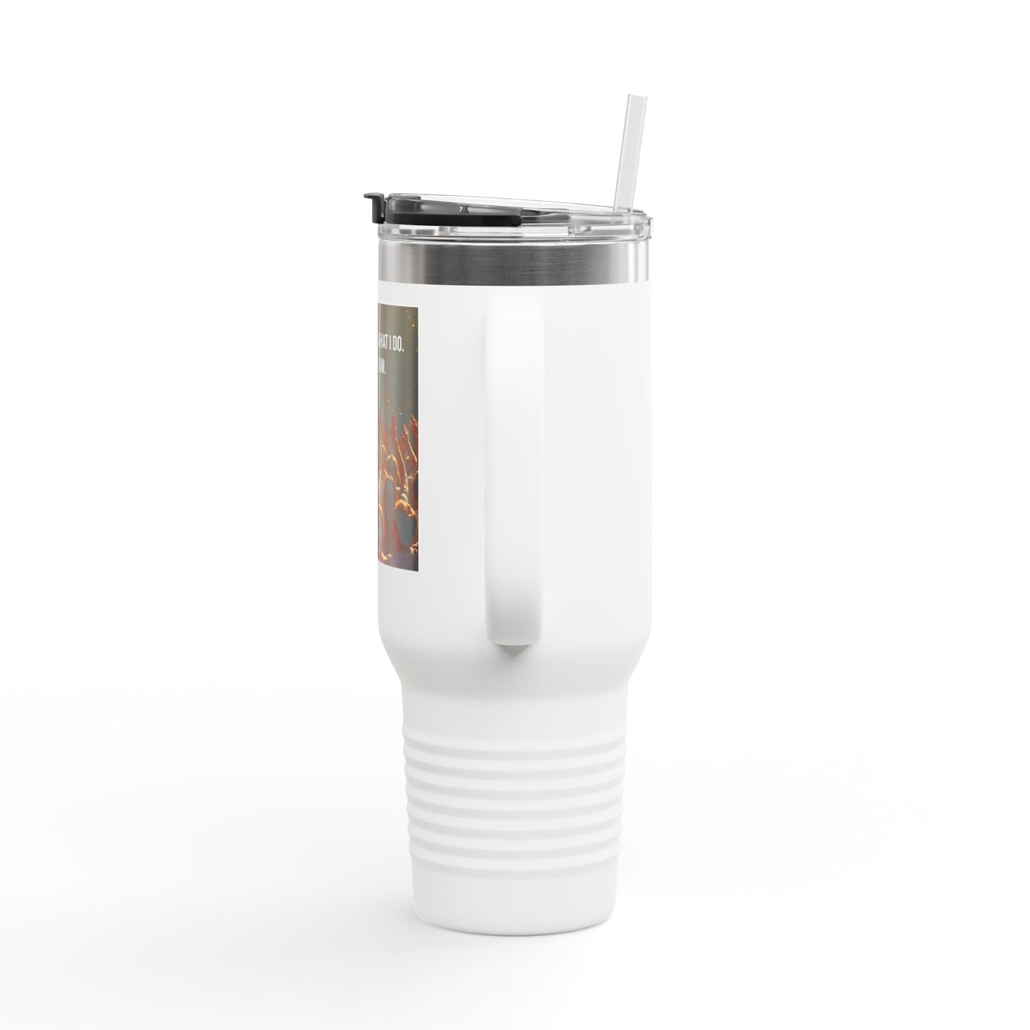 40oz Insulated Travel Mug — "Worship Isn't What I Do, It's Who I Am" Concert Crowd Design
