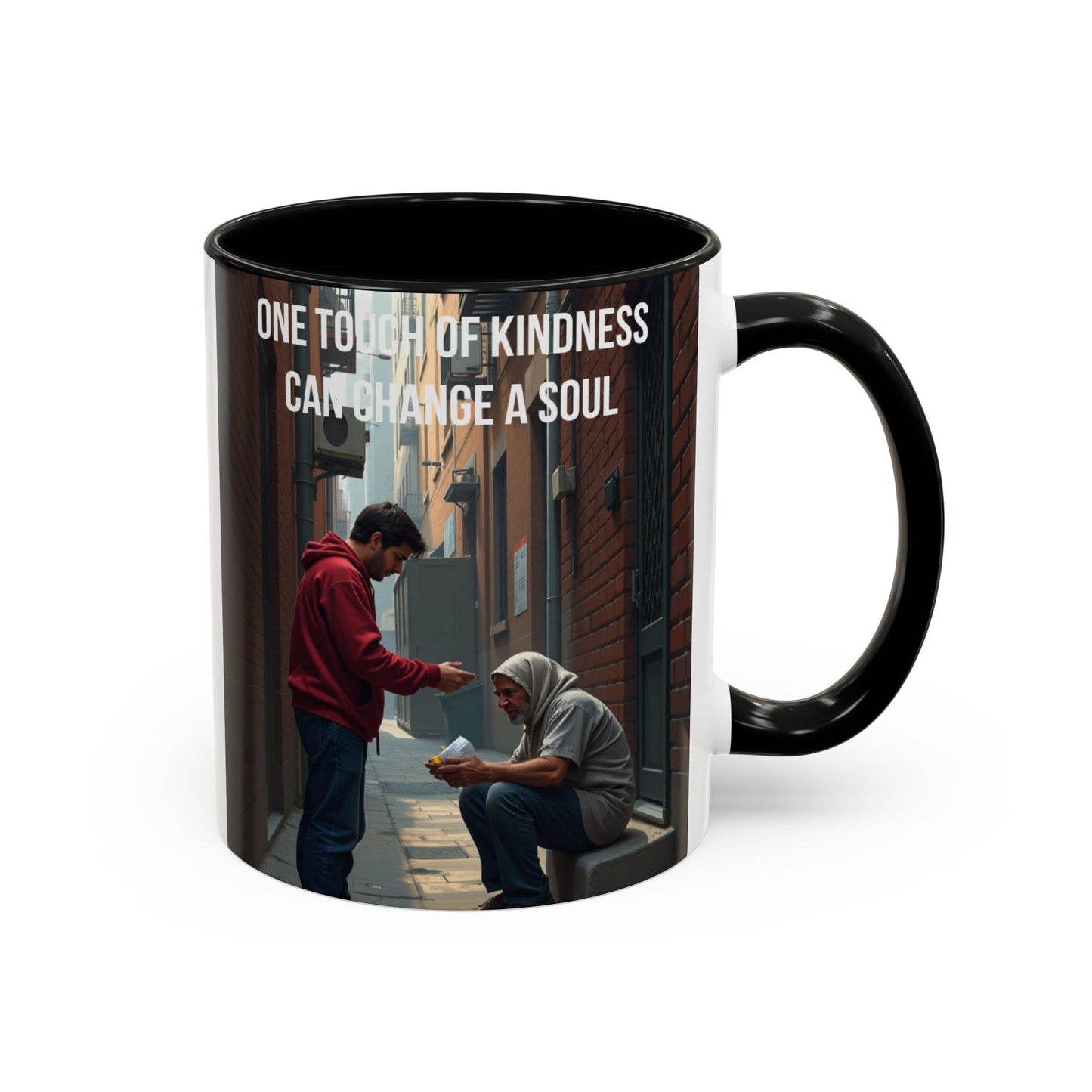 Kindness Quote Coffee Mug – "One Touch of Kindness Can Change a Soul" Accent Mug