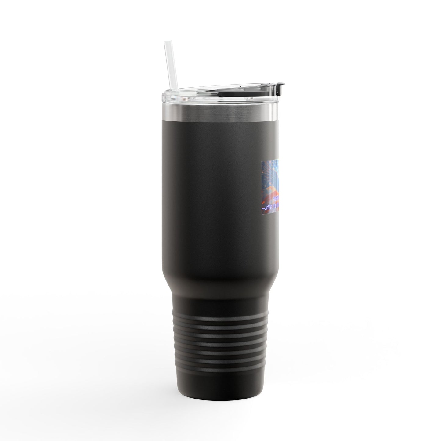 40oz Insulated Travel Mug — Patriotic Eagle Flag Design ("250")