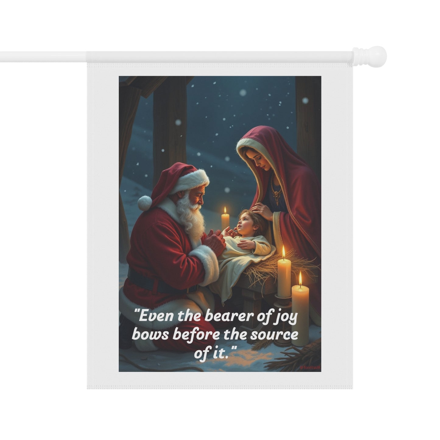 Even the bearer of joy bows before the source of it all