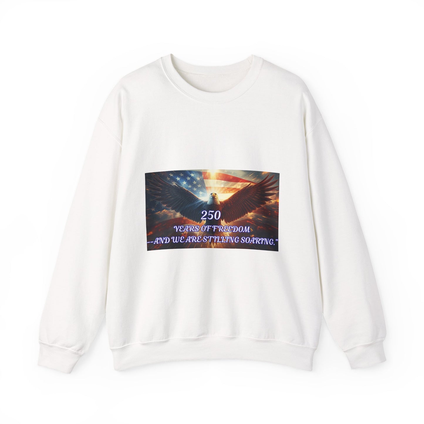 Crewneck Sweatshirt — 250 Years of Freedom Eagle Flag Tribute