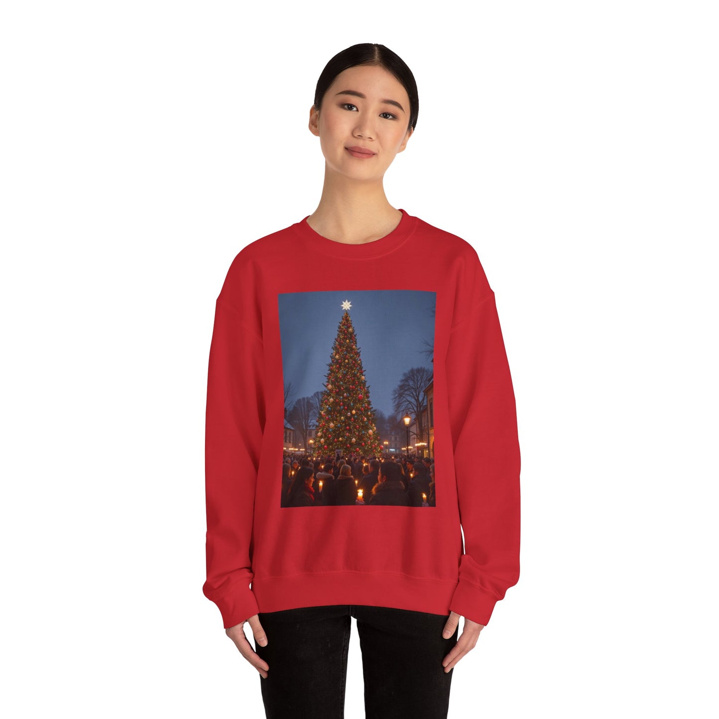 Christmas Tree Crewneck Sweatshirt, Cozy Holiday Apparel, Unisex Christmas Gift, Winter Fashion, Festive Sweatshirt