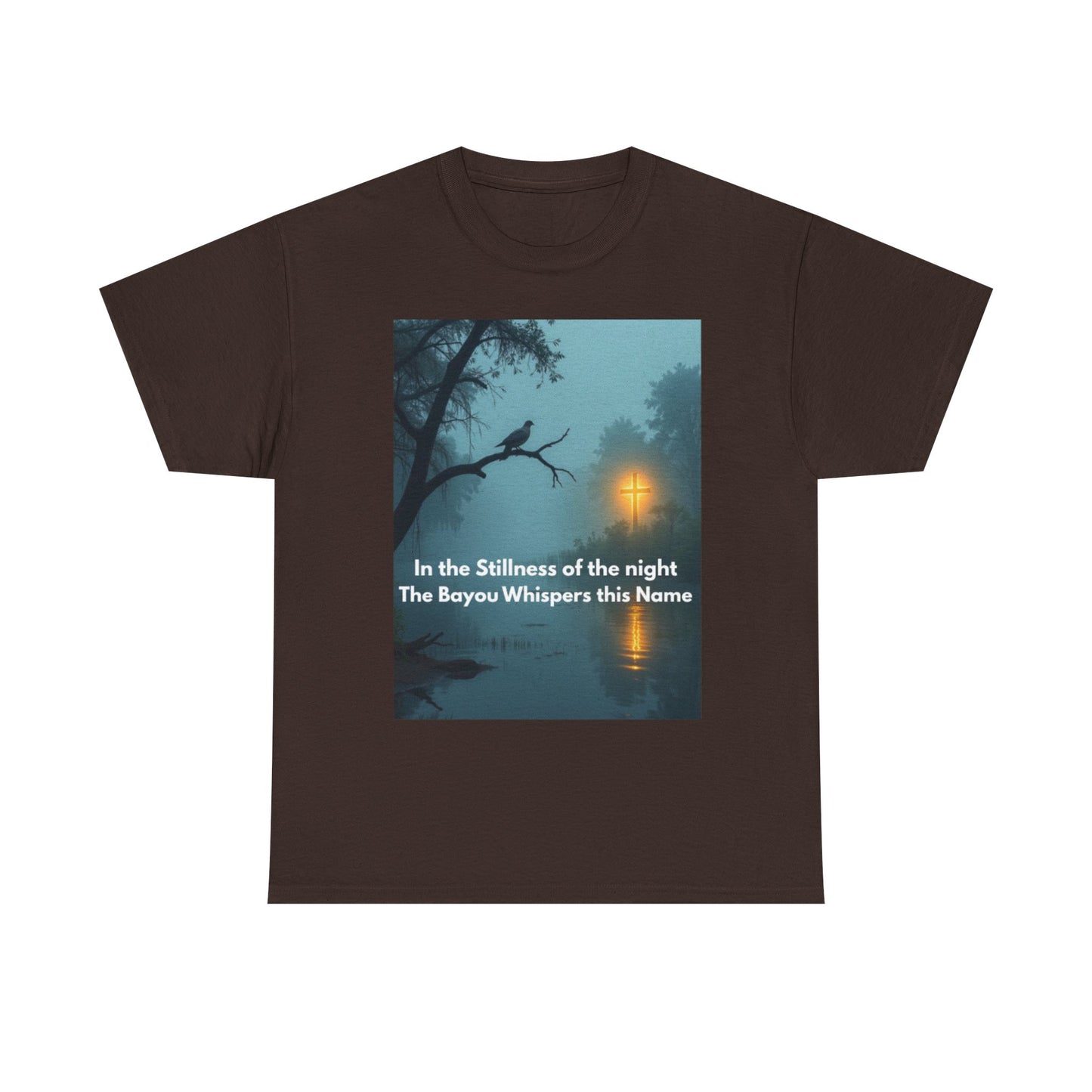 Bayou Night Tee — "In the Stillness of the Night The Bayou Whispers its Name" Graphic Shirt