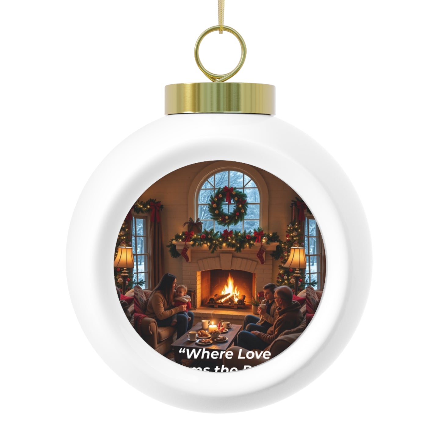 Christmas Ball Ornament - Where Love Never Melts, Holiday Decor, Family Gift, Tree Ornament, Festive Decoration