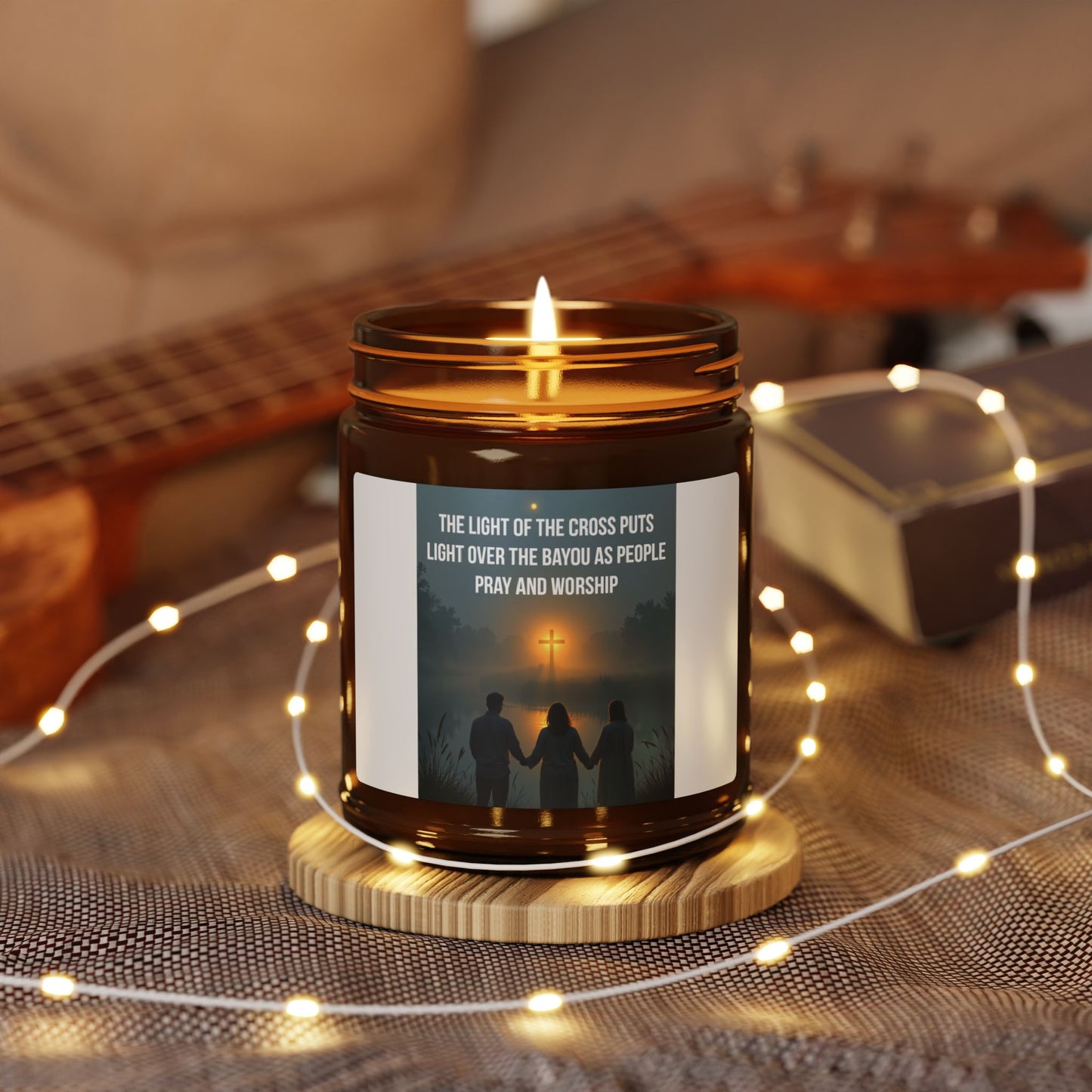 Soy Candle — 'The Light of the World' Amber Jar Scented Candle