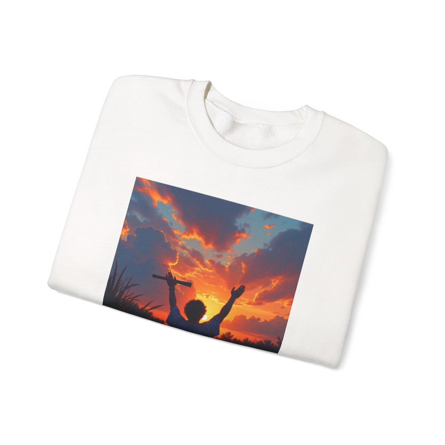 Inspirational Faith Crewneck Sweatshirt — "In the quiet of the bayou, I discovered the heart of God"