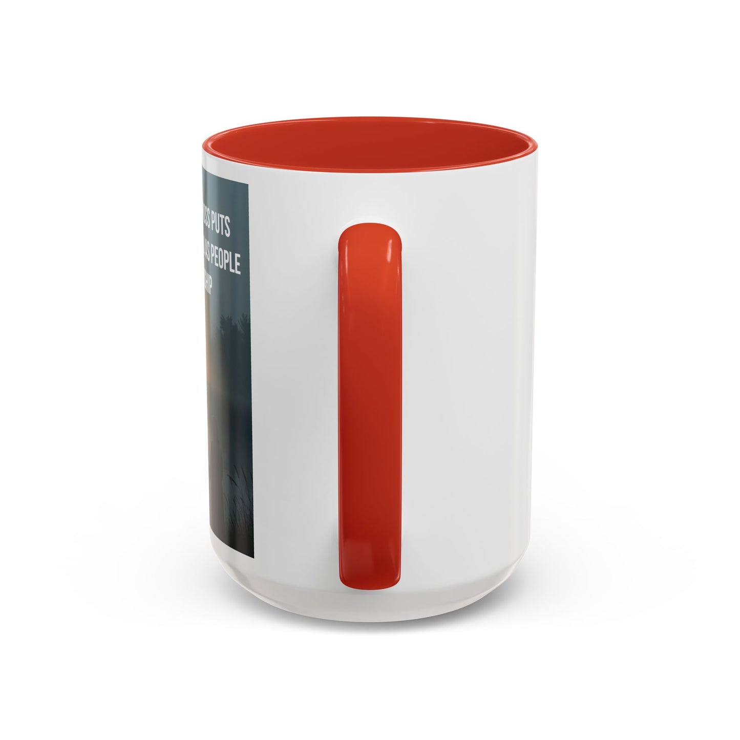 Christian Accent Coffee Mug — “The Light of the Cross” Inspirational Bible Verse Design