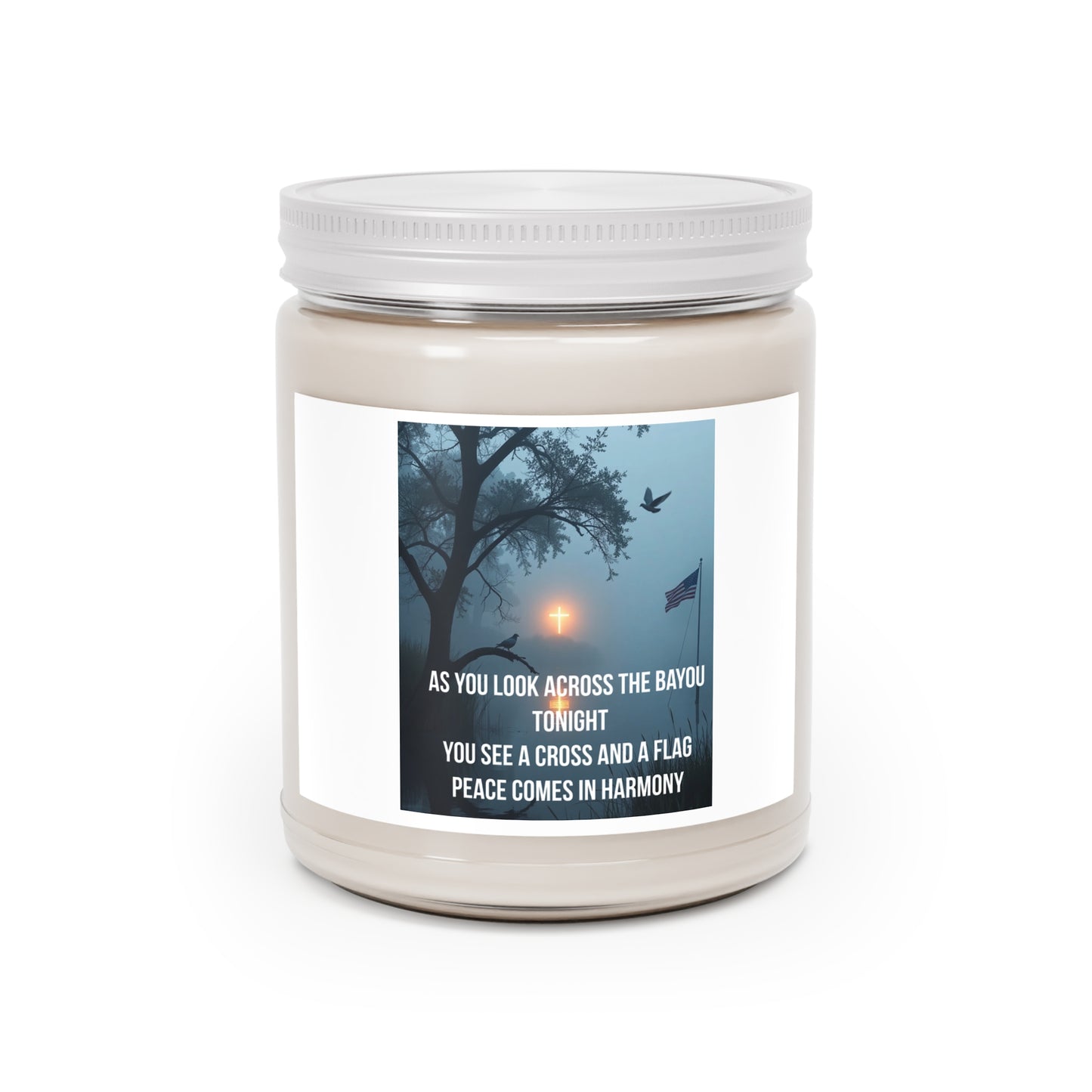 Bayou Sunset Soy Candle — "As You Look Across the Bayou Tonight" Scented Jar