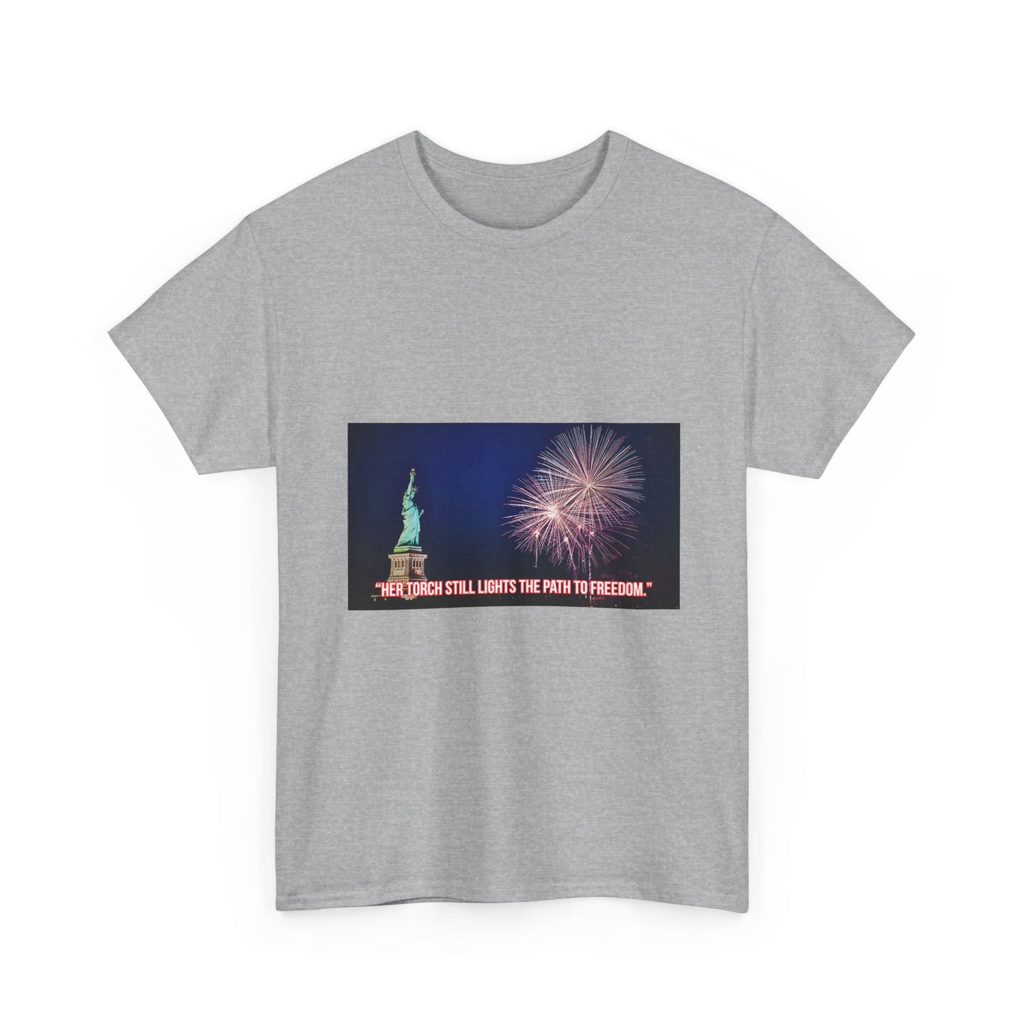 Liberty Fireworks T-Shirt — Statue of Liberty 4th of July Tee