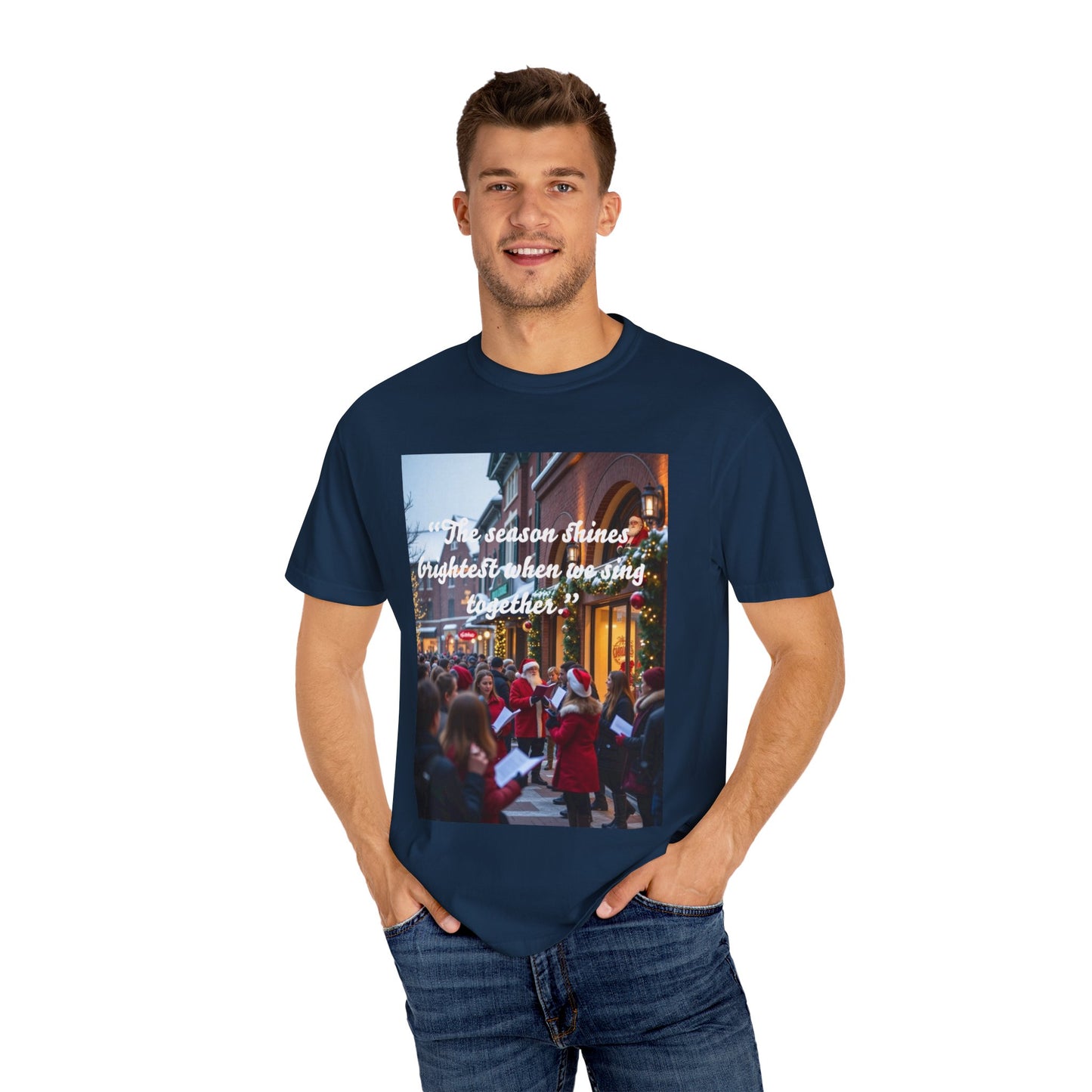 Holiday Cheer T-Shirt, Unisex Holiday Shirt, Christmas Gift, Family Gathering Shirt, Song Sing Along Tee