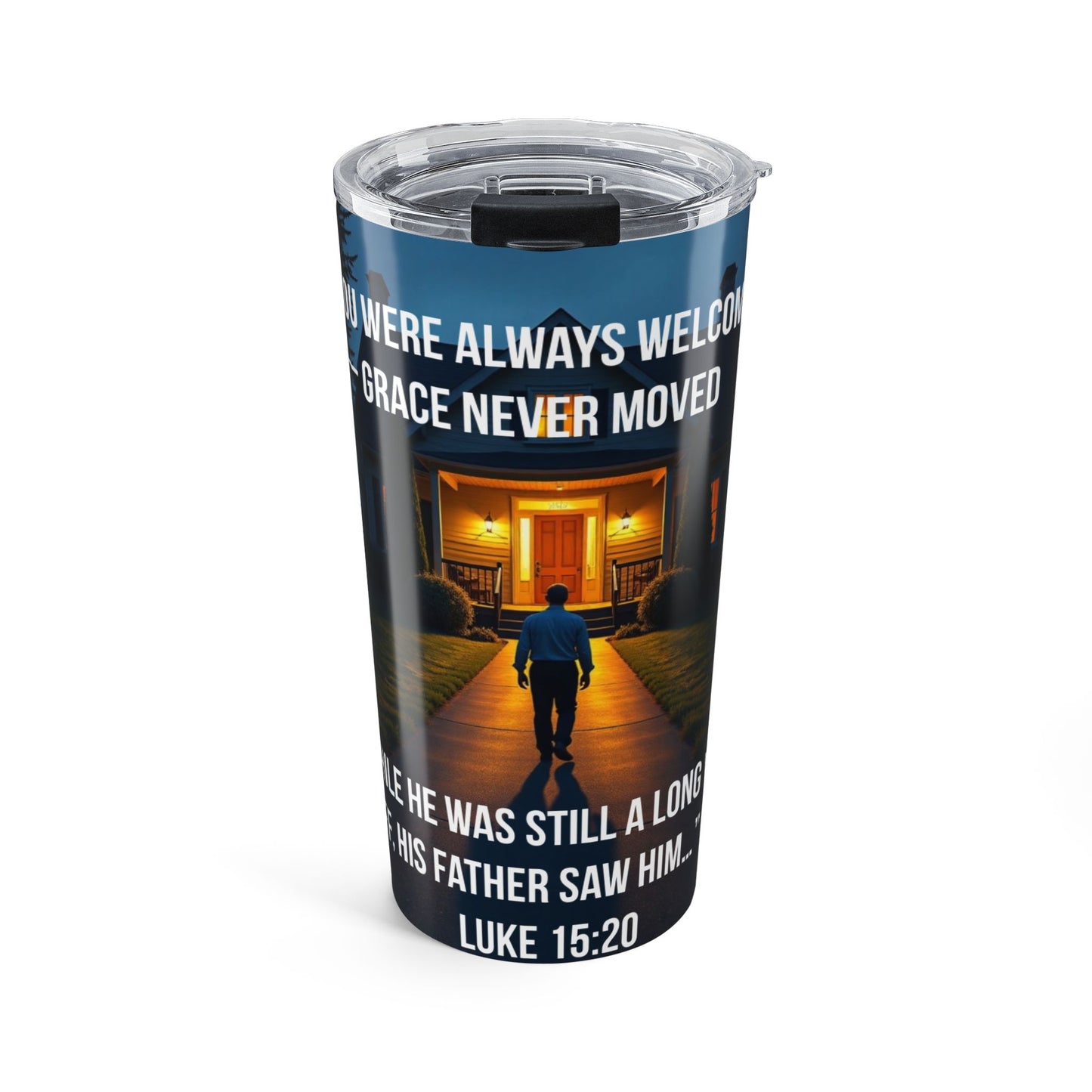 20oz Christian Tumbler - Prodigal Son Luke 15:20 Inspirational Travel Mug