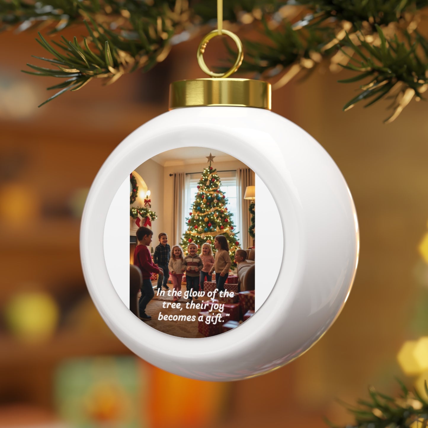 Festive Christmas Ball Ornament, Holiday Décor, Christmas Tree Decoration, Personalized Ornament, Gift for Family, Joyful Keepsake
