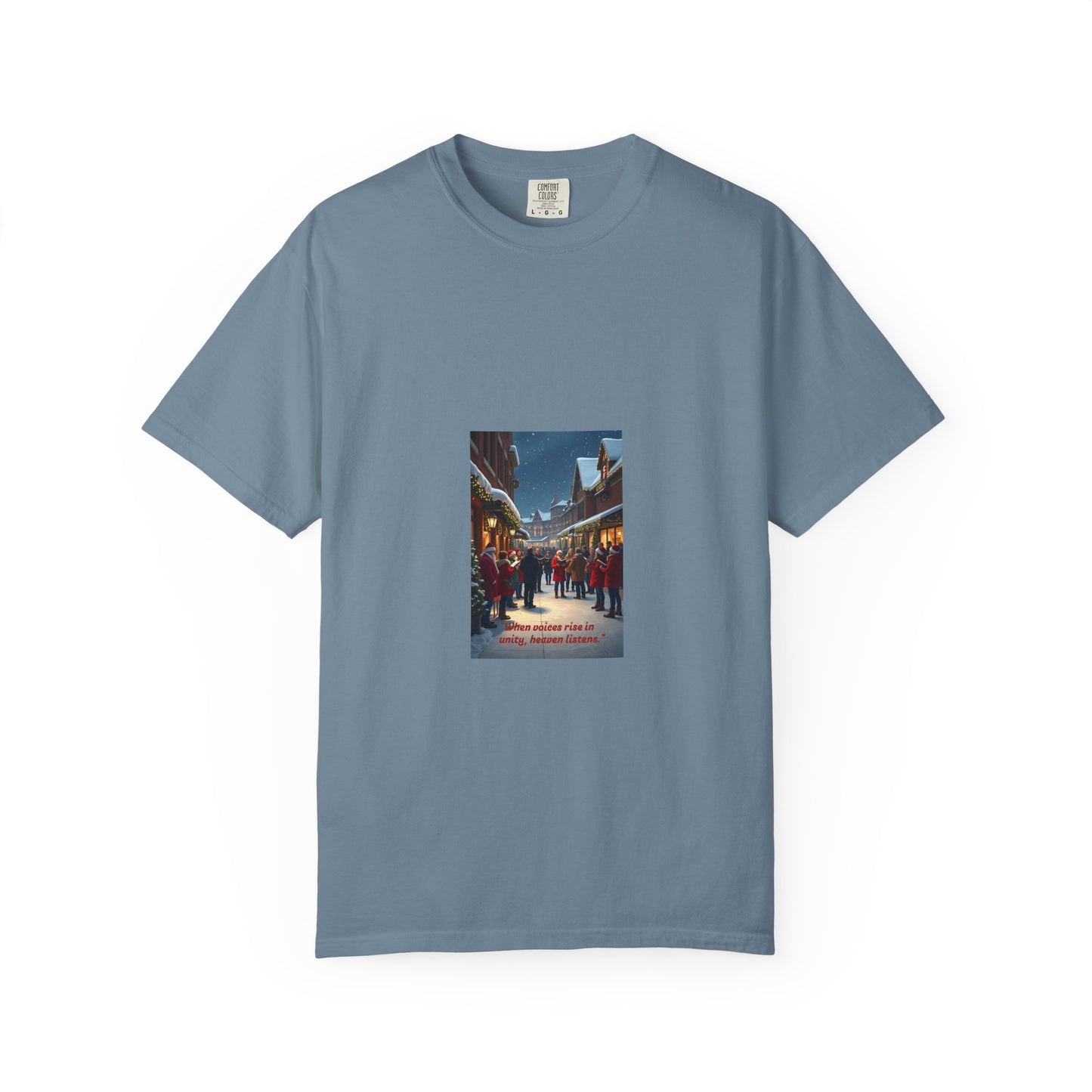 Cozy Winter Scene T-Shirt - Holiday Gift, Casual Wear, Layering Piece, Unisex Tee, Festive Fashion88a